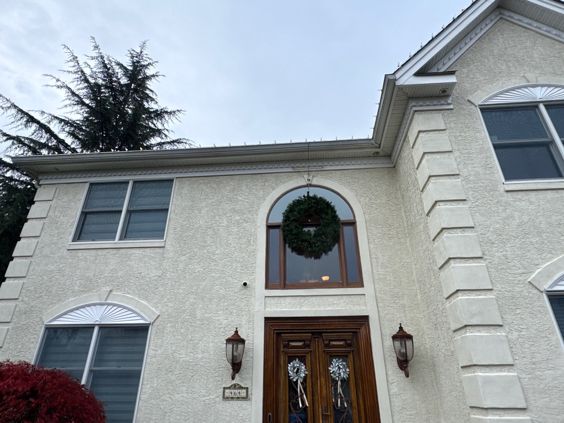 Holiday Lighting Installation in Morganville, NJ by Clearview Washing