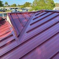 24ga 1.5" Mechanical Seam Burgandy  by Total Roofing System The Metal Roof Experts