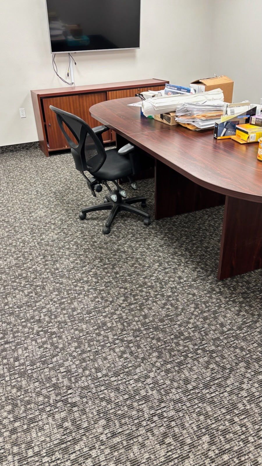 Dallas Office Interior Restoration and Commercial Carpet Tile Installation by Simmons Floors 