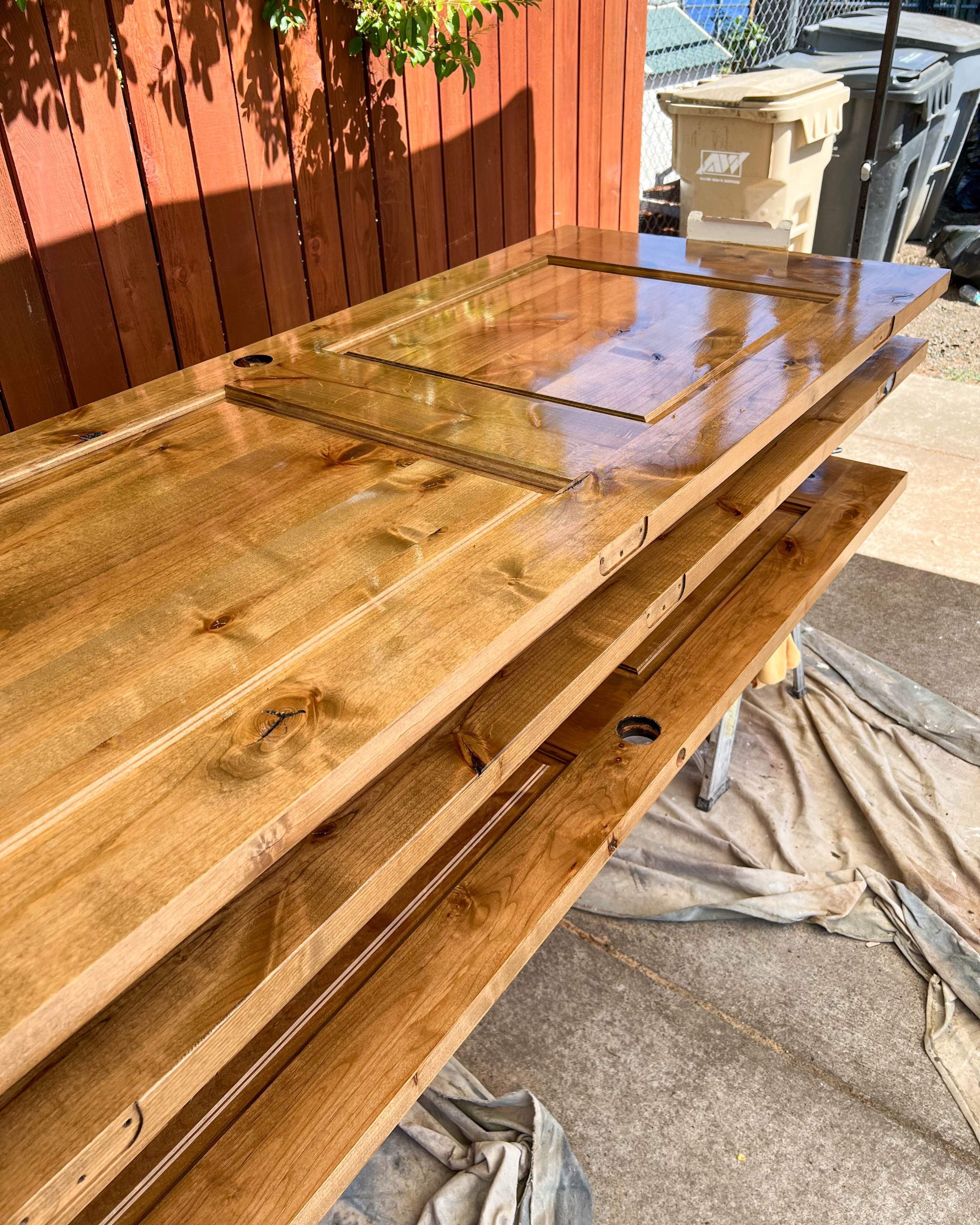 Door Stain Application by Villegas Remodeling, LLC