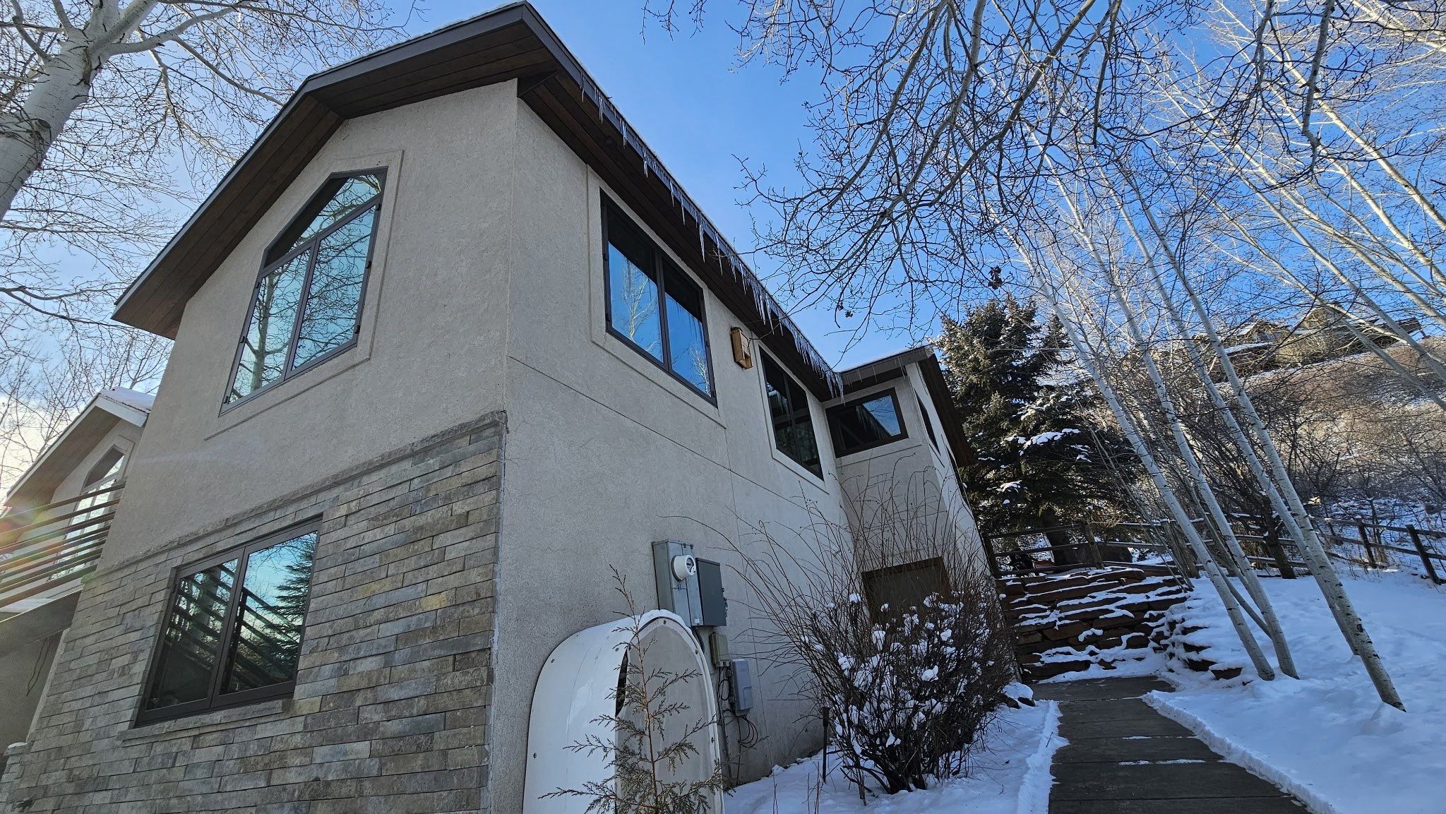 Park City | Custom Cedar Soffits & Fabricated Bronze Fascia | Mission Oak by Ideal Siding Utah