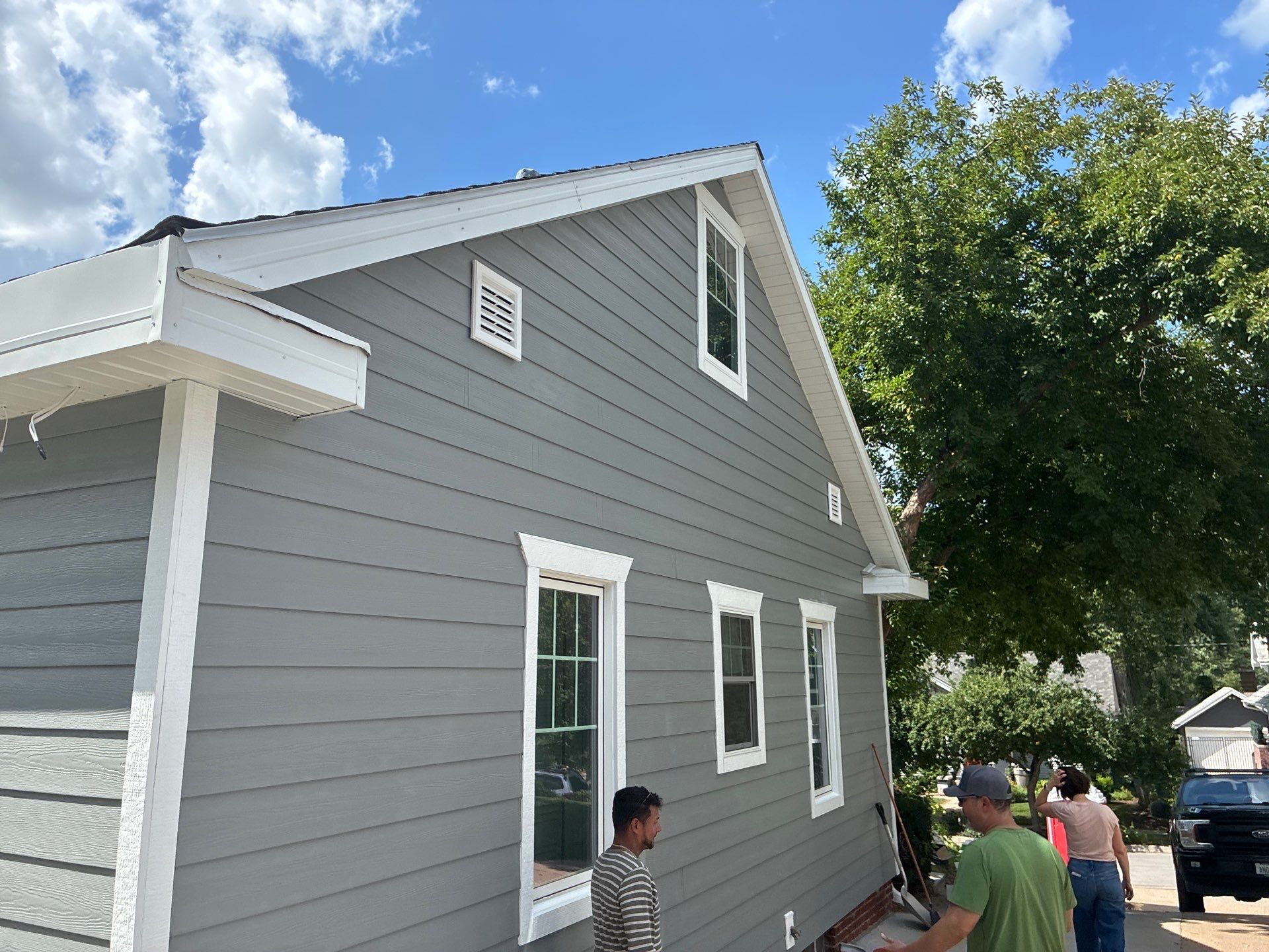 James Hardie Siding and Custom Window Trim Upgrade in Omaha by Carps Complete Exteriors