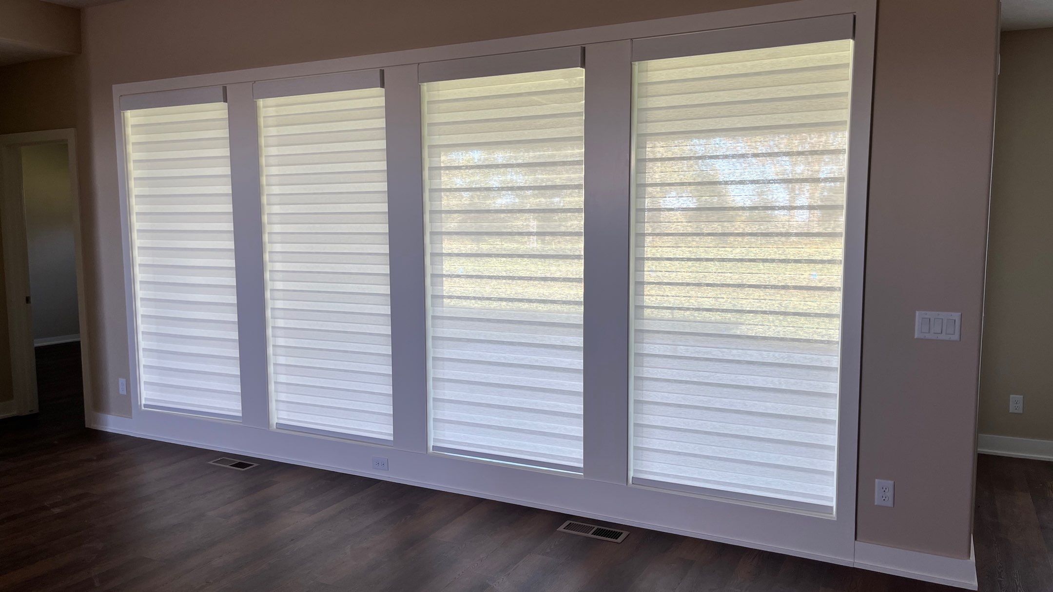 Motorized Shades in Beautiful Lincoln Home by Custom Blinds & Design