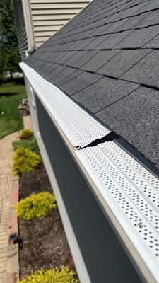 Completed gutter protection installation in Plainfield, IL 60585