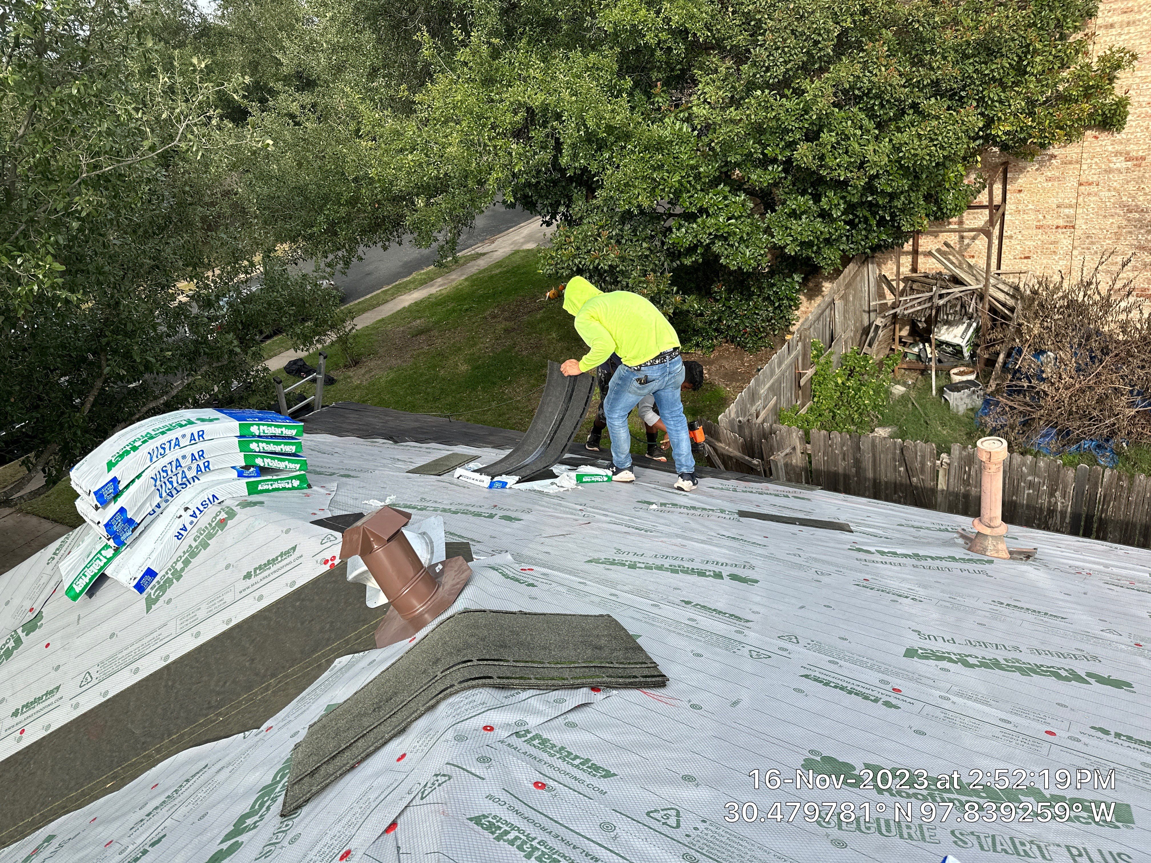 Residential Roof Replacement and Fence Restoration in Cedar Park by Caliber Restoration LLC