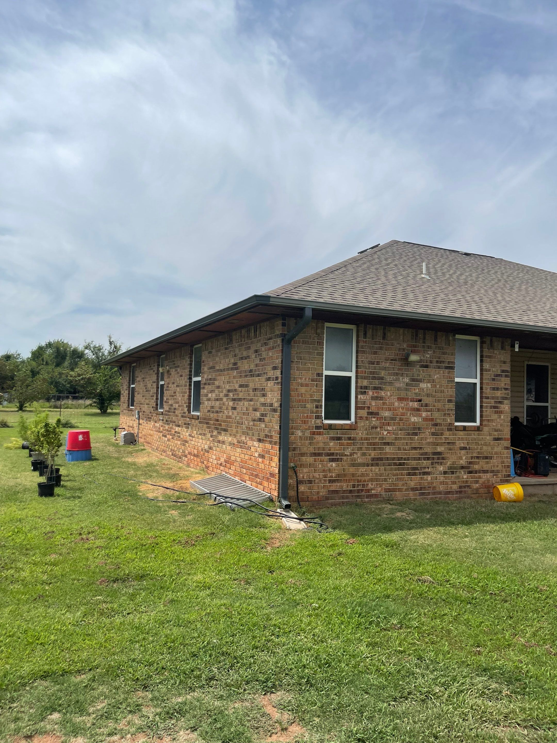 Hail Damage on a Roofing System by Icon Roofing And Construction 