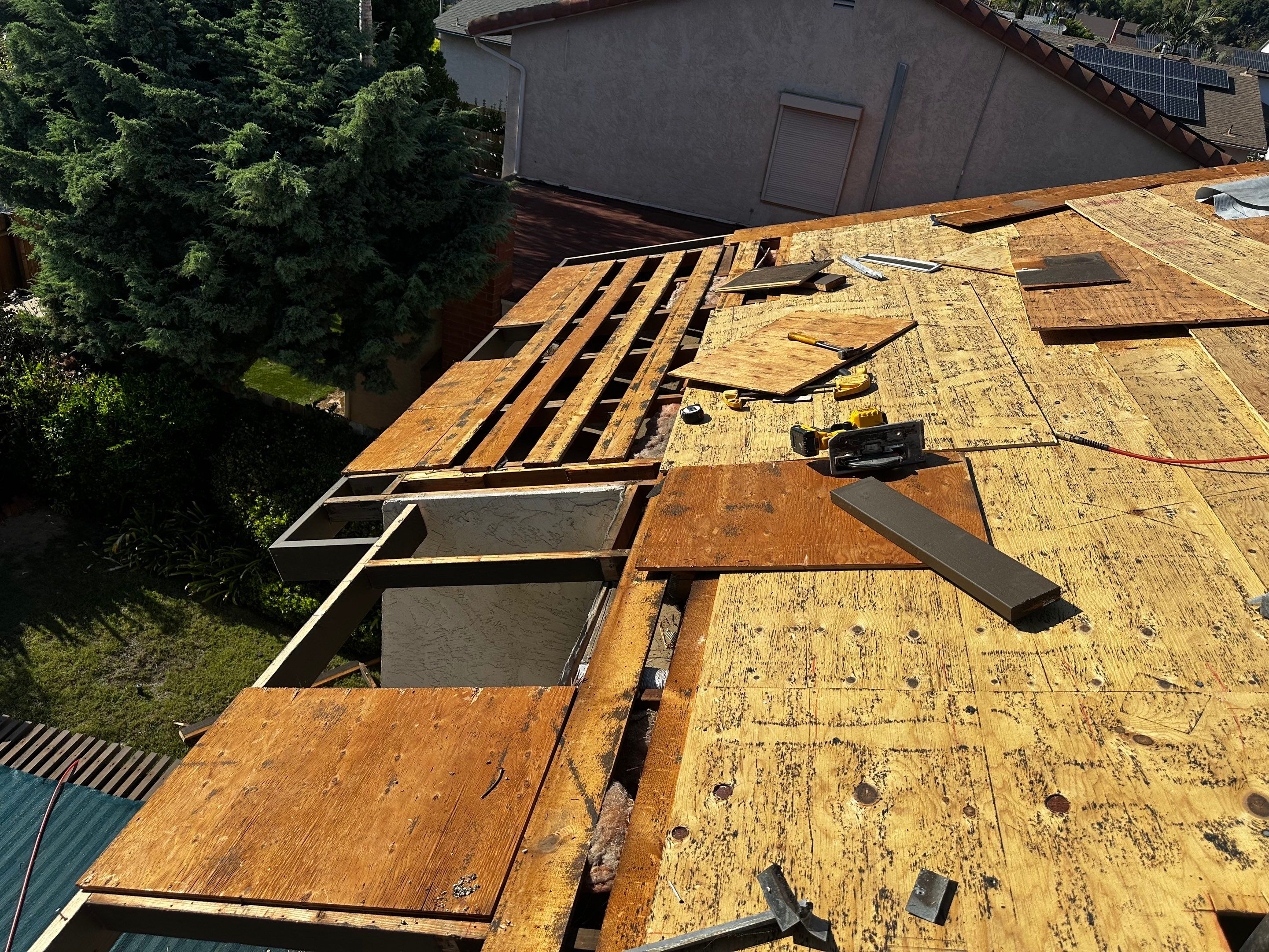 Full Residential Roof Replacement and Decking Repair in San Diego by Reliable Roofing San Diego Inc.