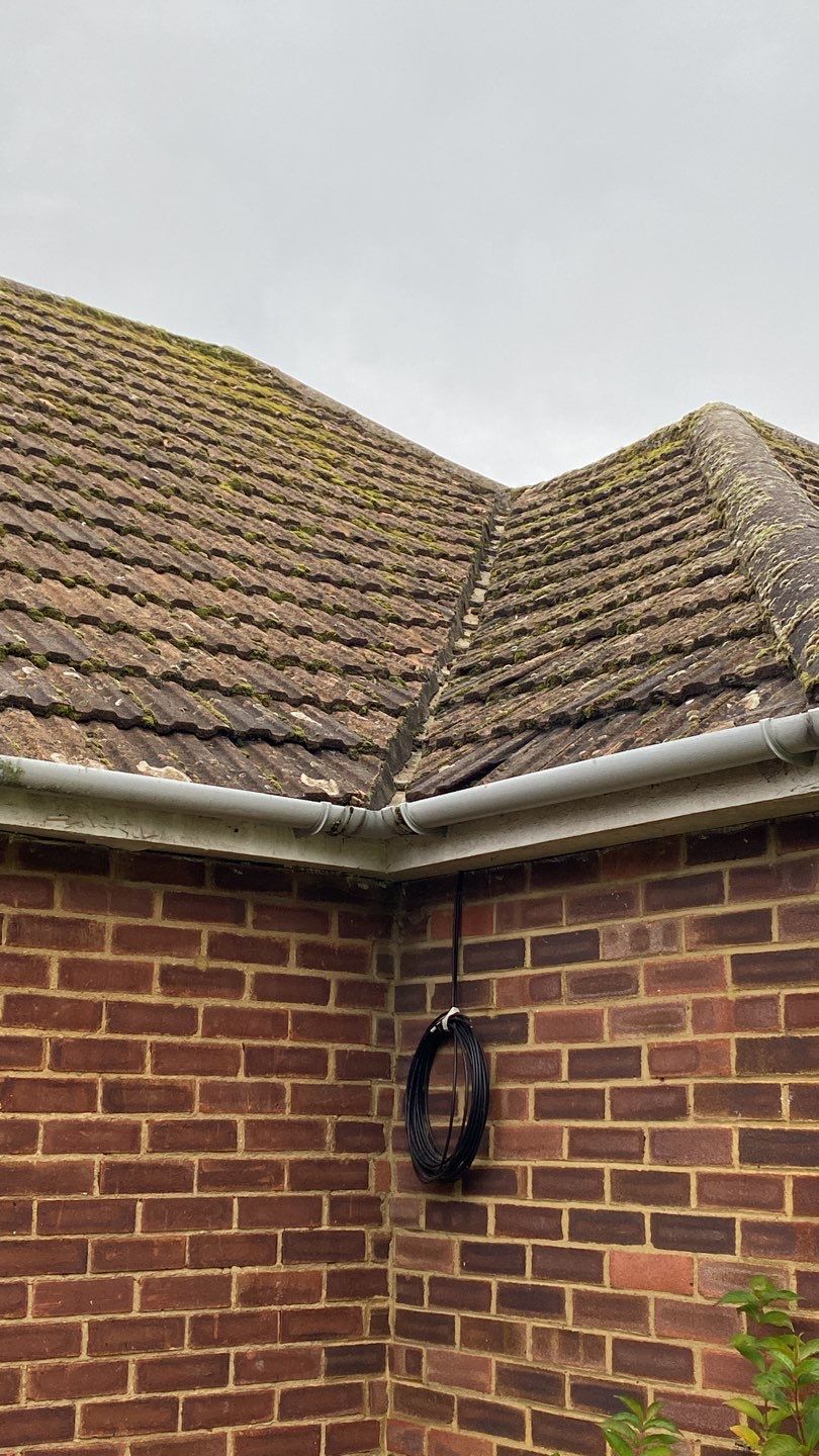 Roof Clean - Moss Removal using Mosmatic FSC and Biocide by Ges Exterior Cleaning ltd