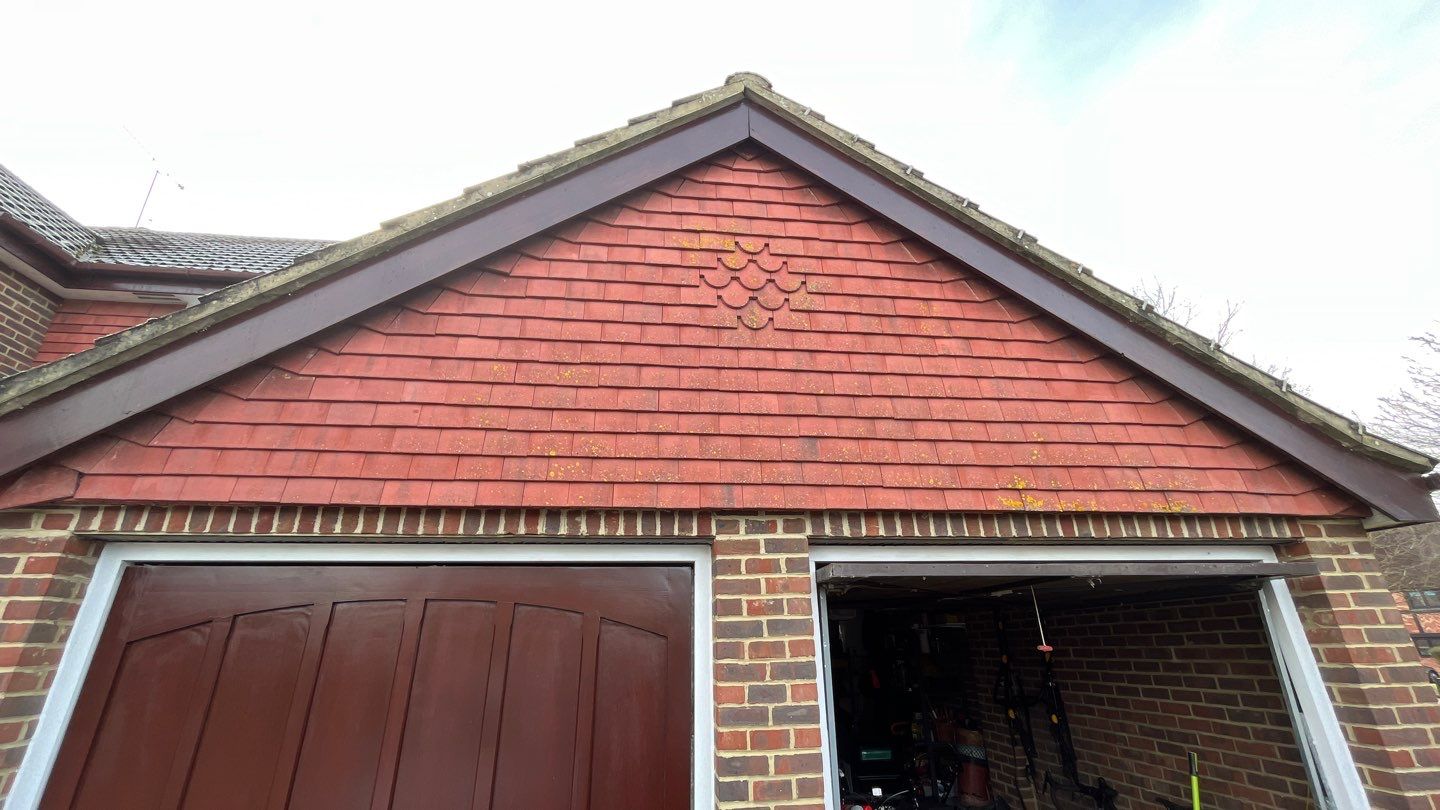 Roof Clean  - Moss Removal - Gutter Clean using Mosmatic FSC and Biocide by Ges Exterior Cleaning ltd