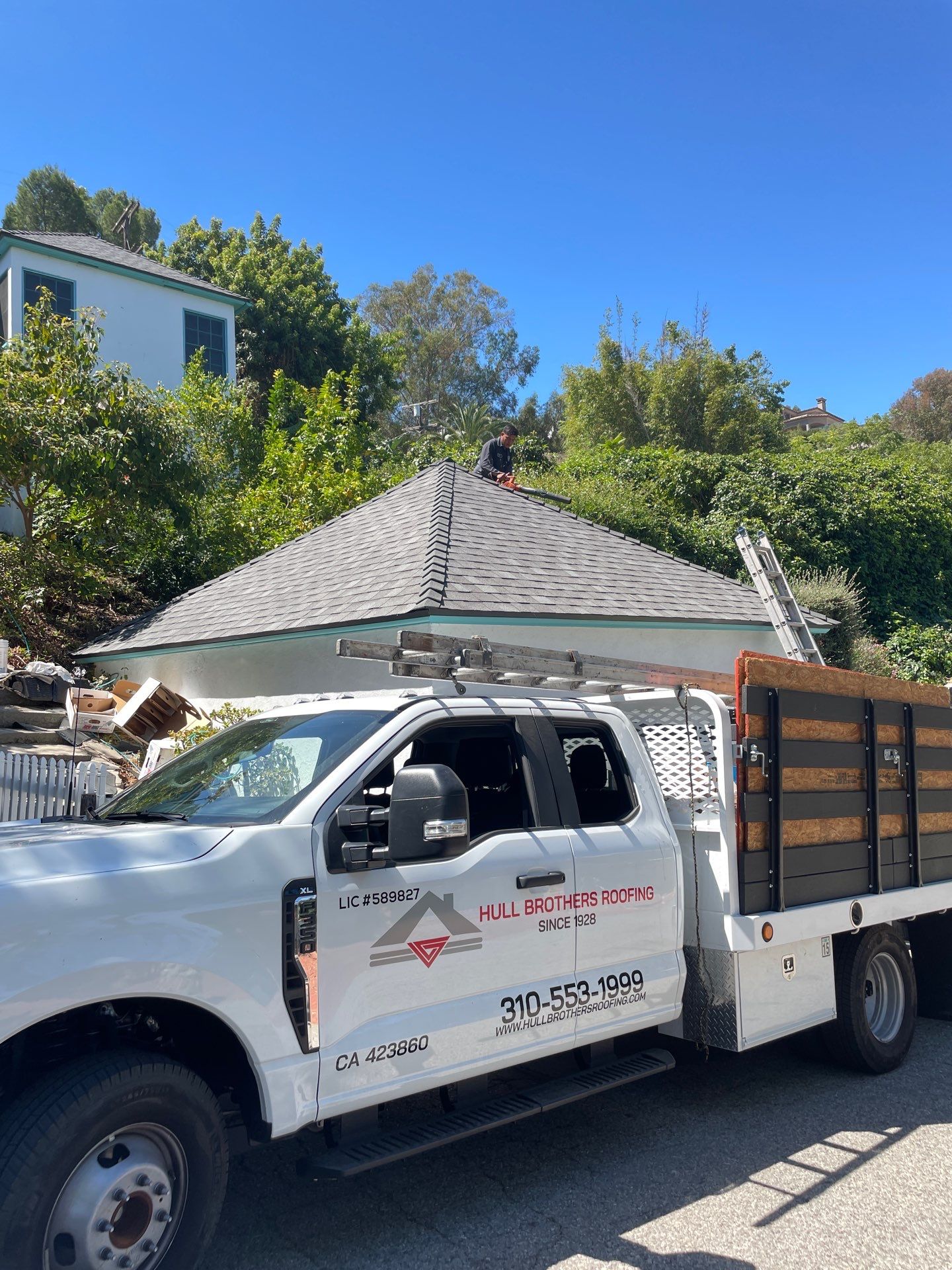 Residential Reroofing and New Sheathing Installation in Sherman Oaks, CA by Hull Brothers Roofing