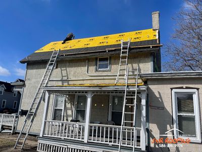 Residential Roofing Installation using IKO Dual Grey