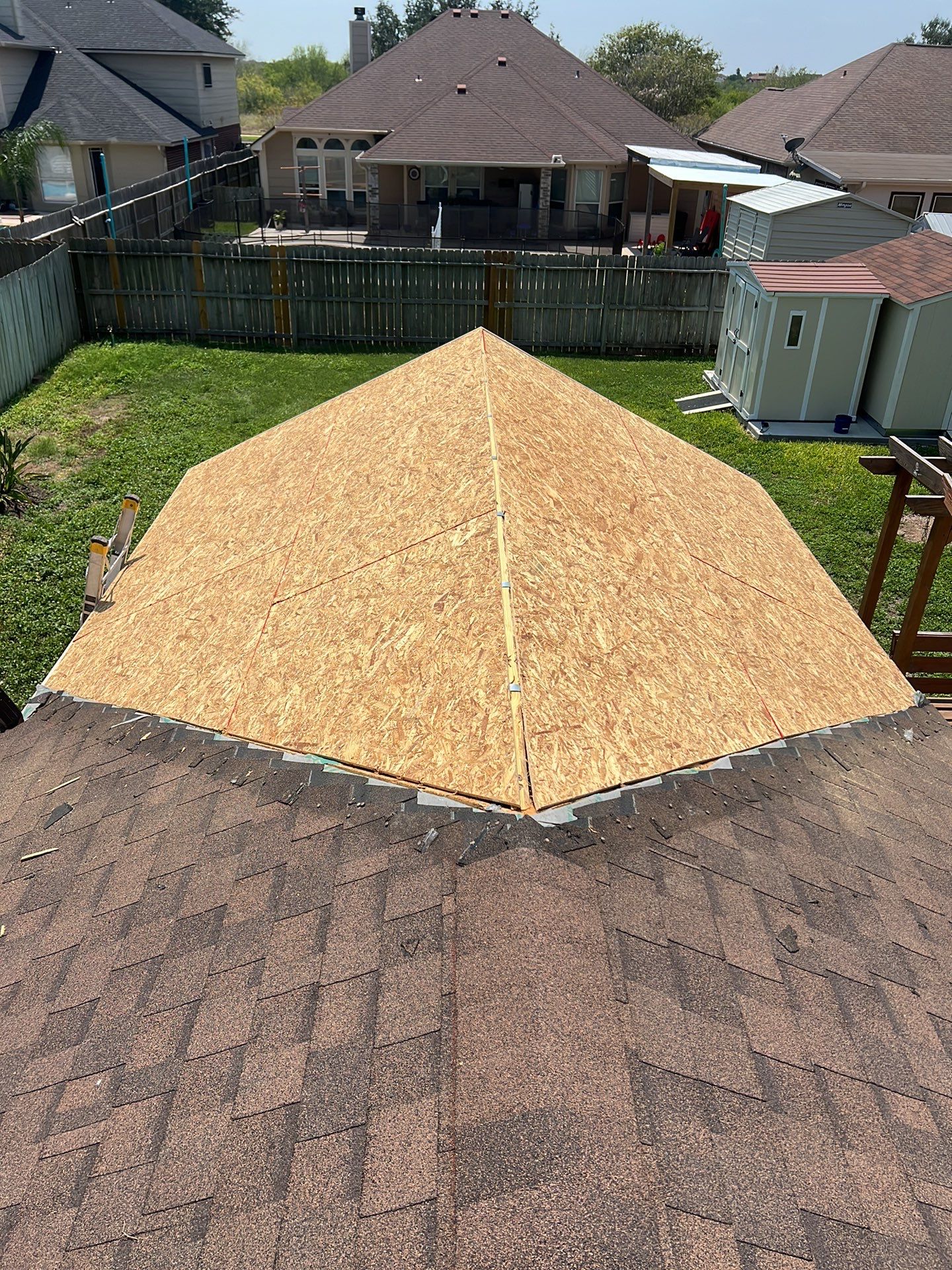 Back Yard Shade by Bayfront Roofing and Construction