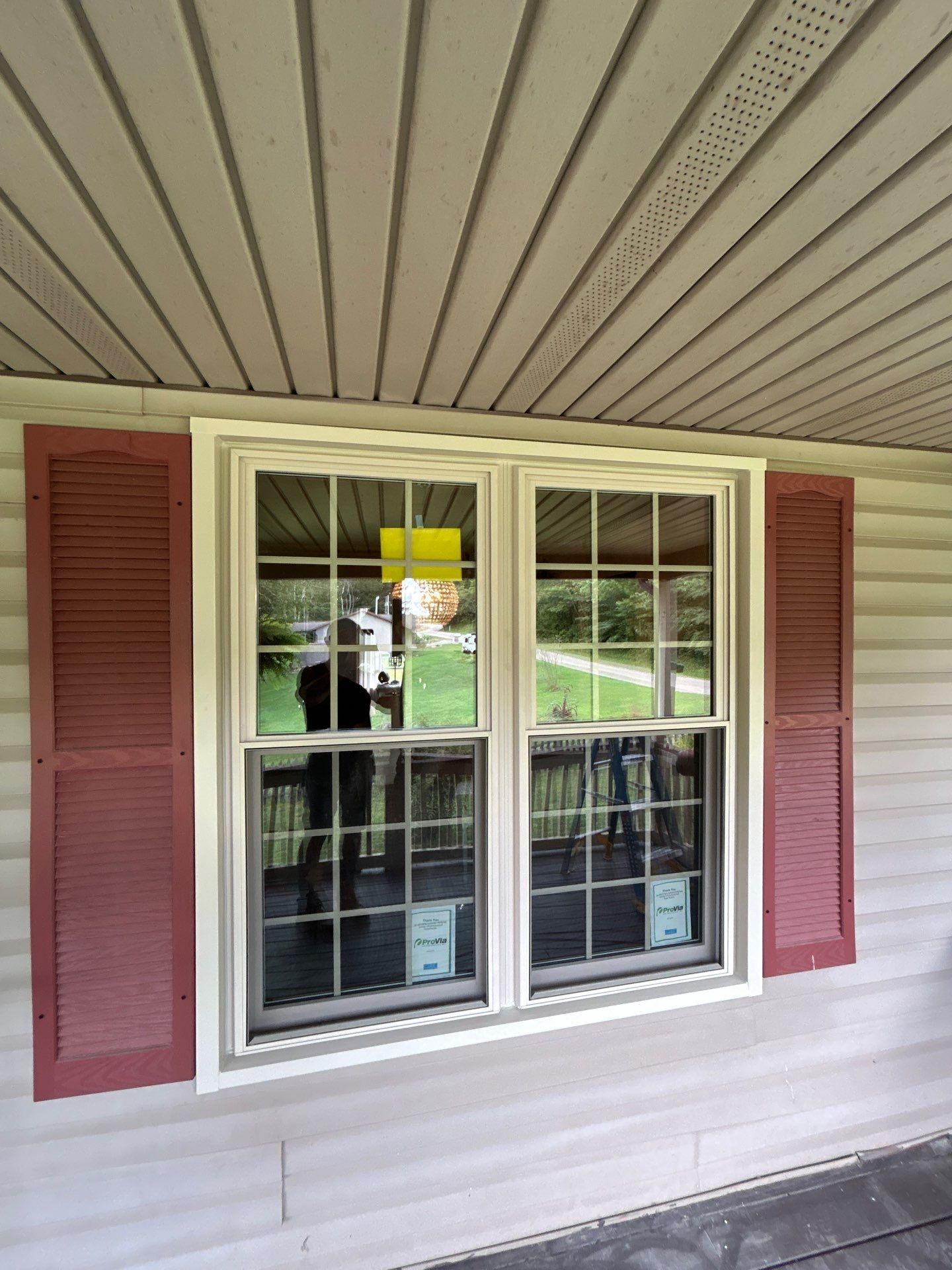 White Vinyl Double-Hung Window Replacement in Dennison, Ohio by Ohio State Windows