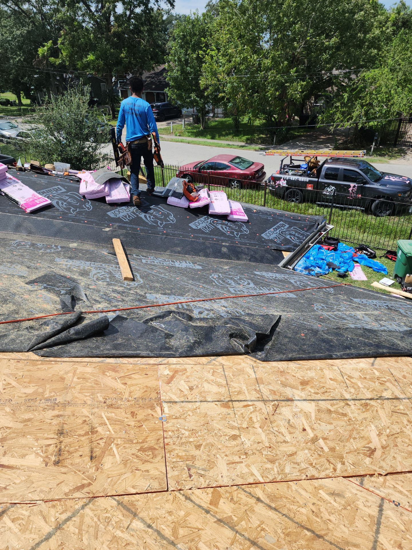 Residential Roofing Installation using Owen's Corning Duration (Lifetime) Shingles by Roof Repair Company