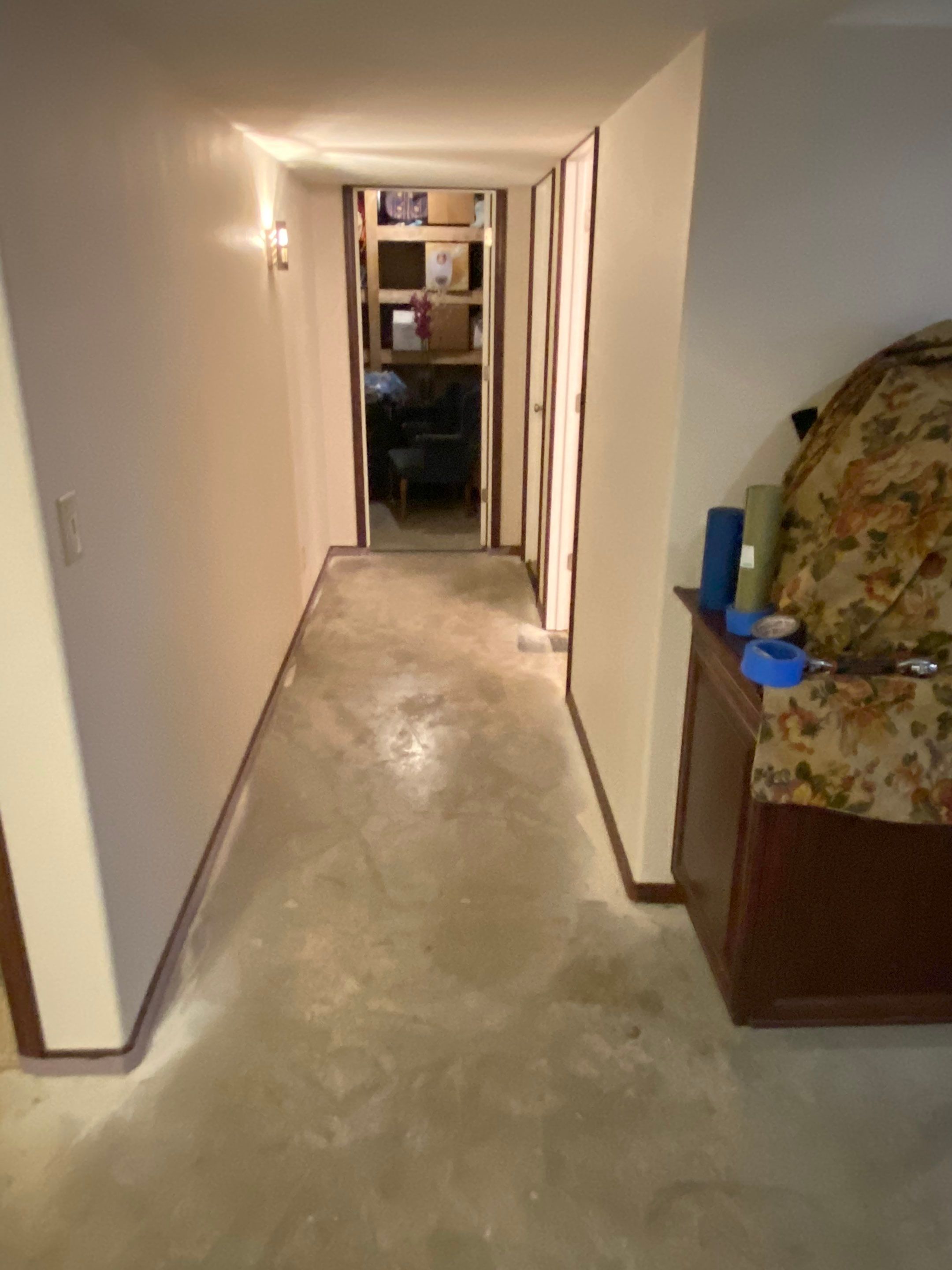 Basement Transformation using Ash Colorway by Croc Coatings, LLC