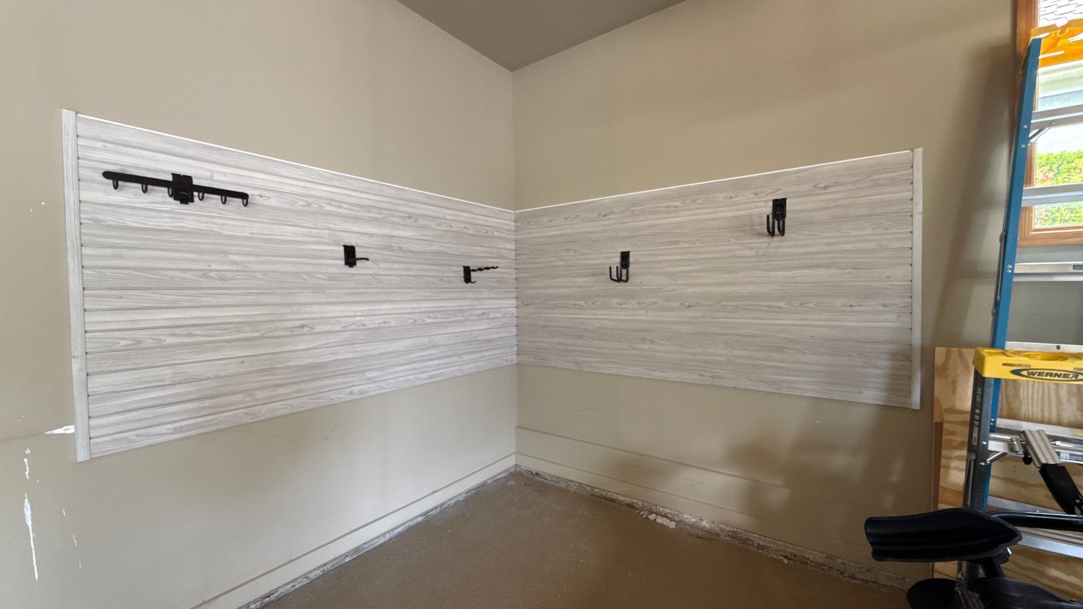 Garage Slatwall Storage System Installation in Overland Park by Banner Garage