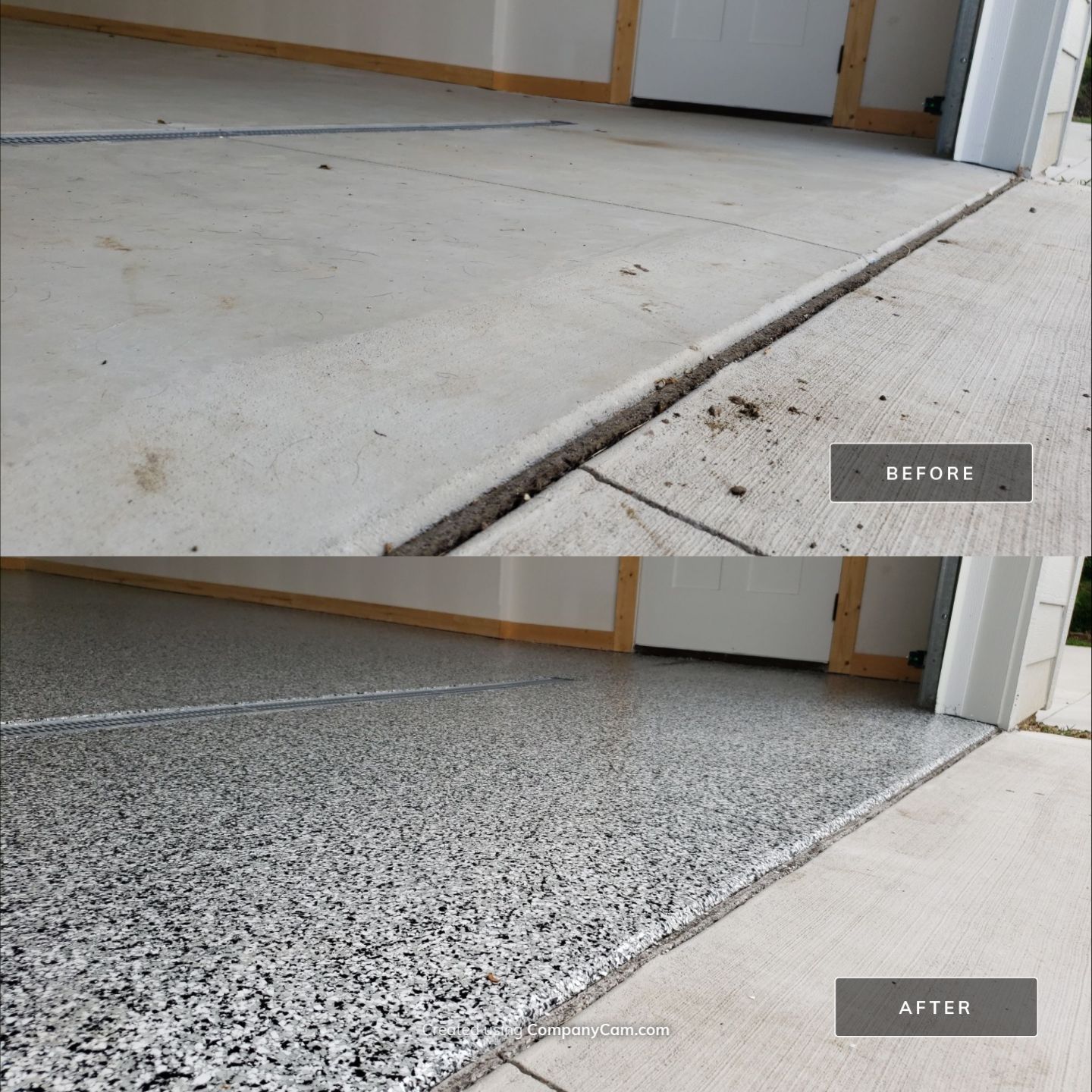 Beautiful Garage Upgrade by Revival Concrete Coatings, LLC