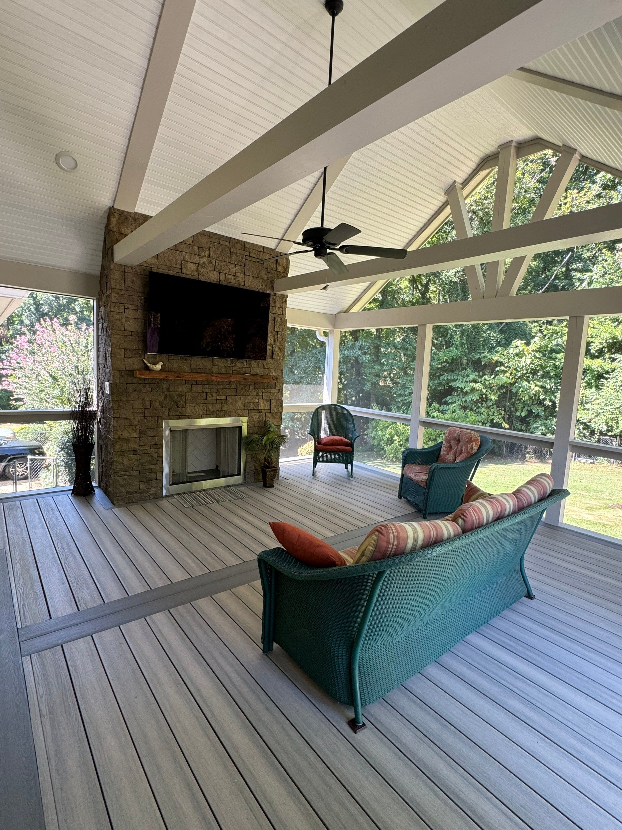 Burntleaf - Screen Porch by Pillar and Pine