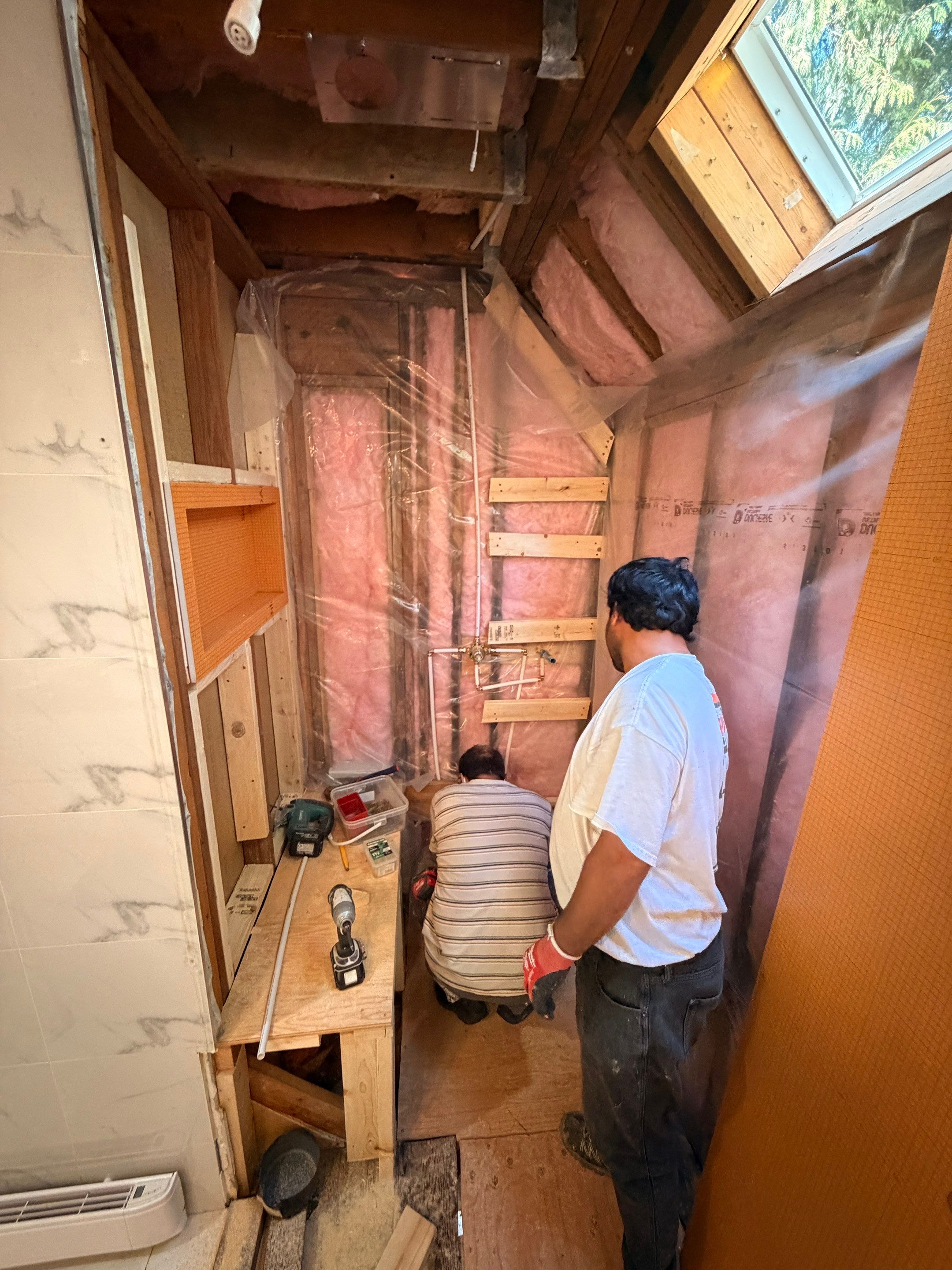 Water Damage Restoration & Bathroom Renovation in West Vancouver by YVR Construction Group