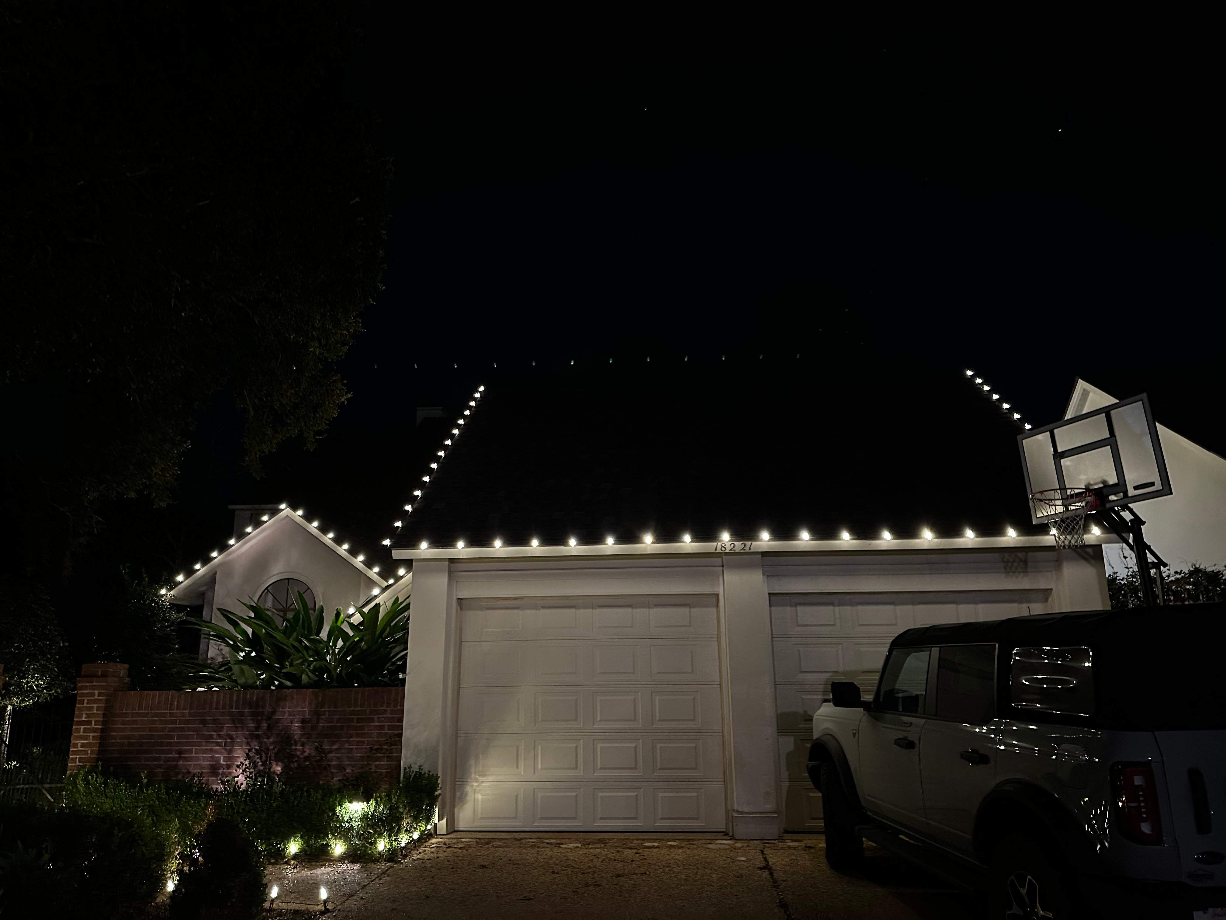 WINTER SERVICES: HOLIDAY LIGHTING using C9 LED LIGHTING LANDSCAPE PERIMITER by CutScape, LLC.