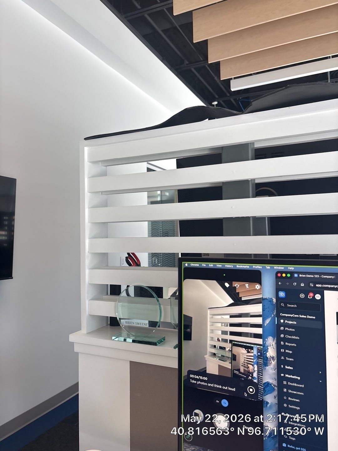 Modern Commercial Office Build-Out and AV Installation in Lincoln by CompanyCam Sales Demo