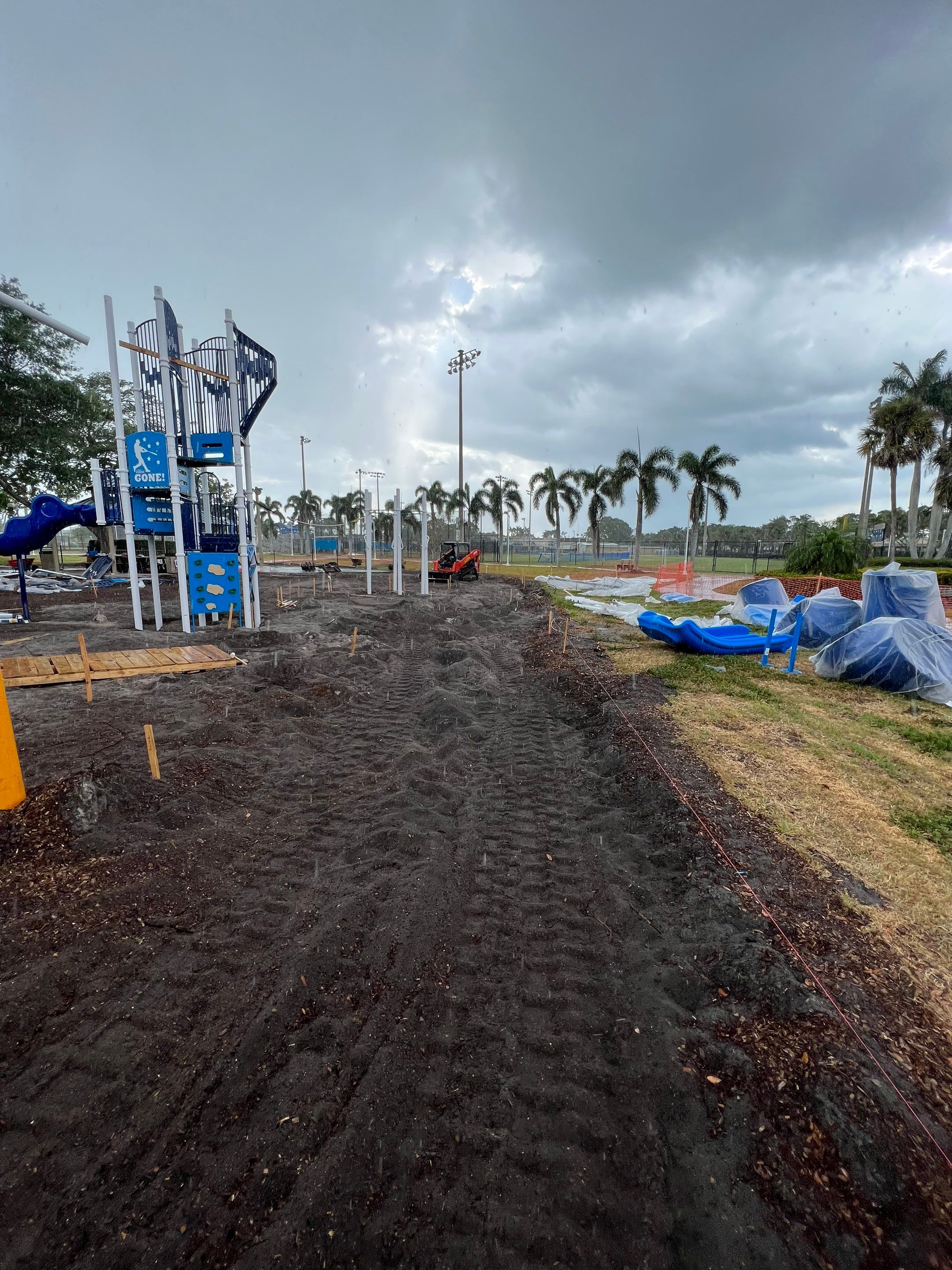 Vinyl Coated Chain-link fence for the City of Naples around Fleischmann Park Playground.  by Asap fence and gates, LLC