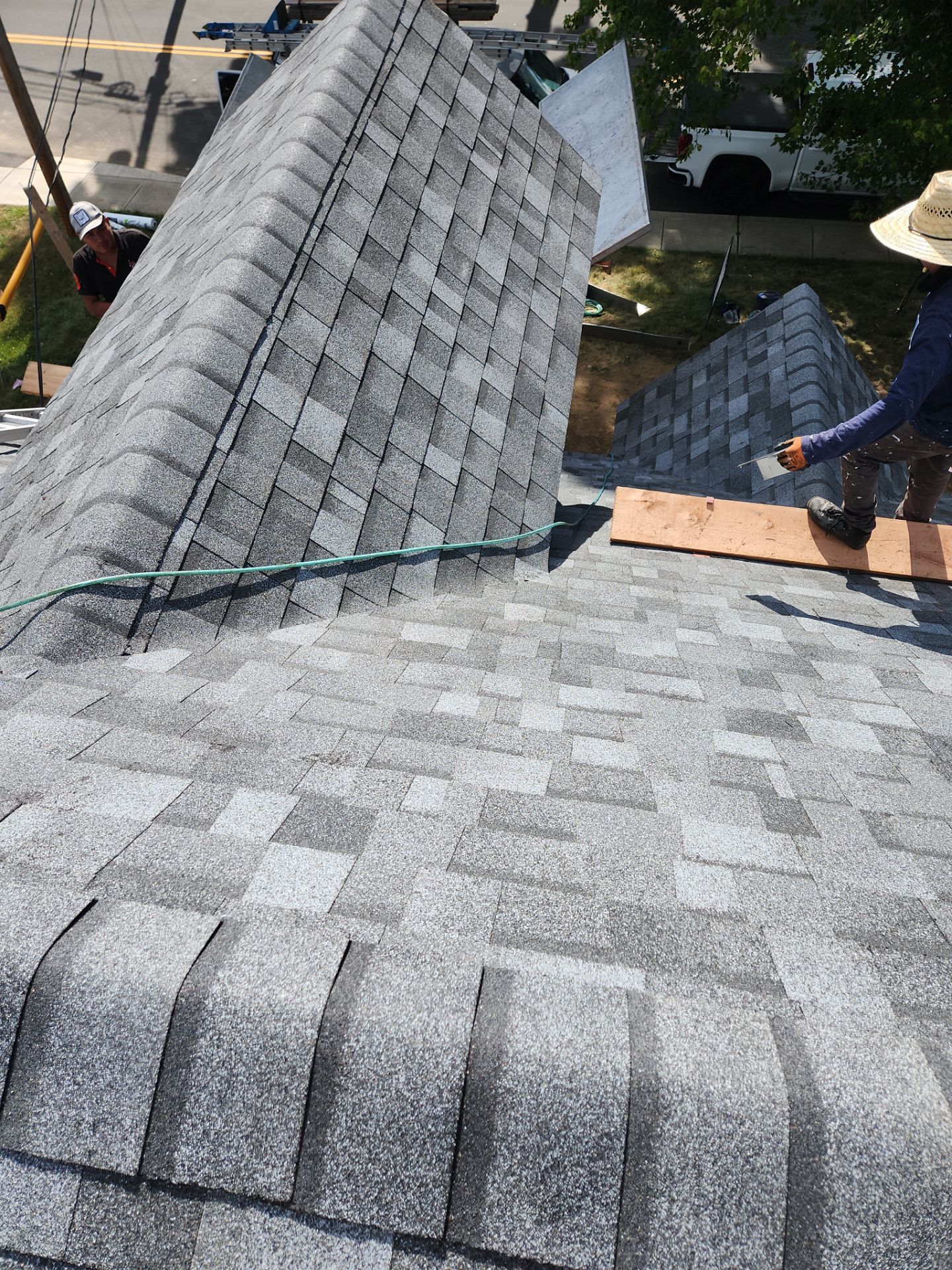 Residential Roofing Installation using Owens Corning TruDefinition Duration AR - Slatestone Gray by A Plus Exterior