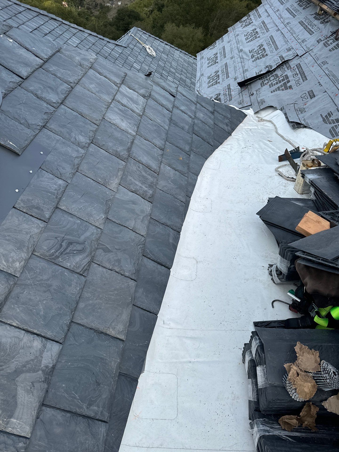 Residential Roofing Installation using Slate by Acker Roofing