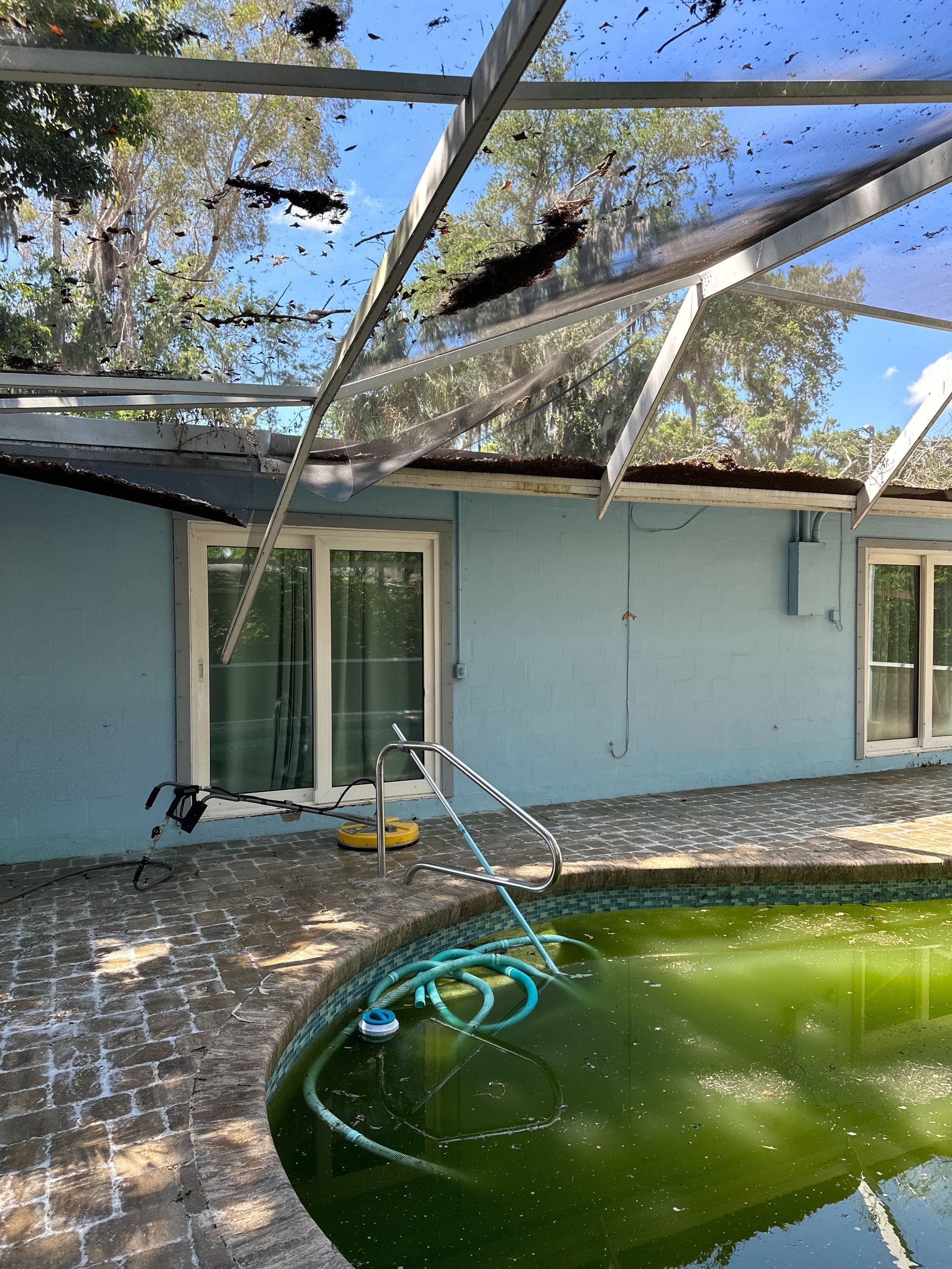 Paver Pool Deck Cleaning in Fair Oaks, Bradenton, FL | Sunshine AquaWash by Sunshine AquaWash