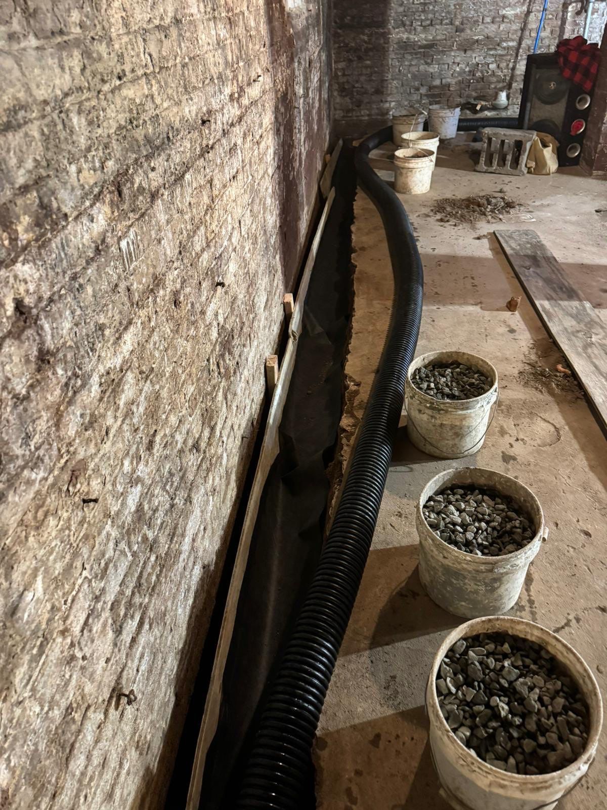 Interior French Drain & Wall Vapor Barrier in Newark, NJ  by Pure Service Pro, LLC 