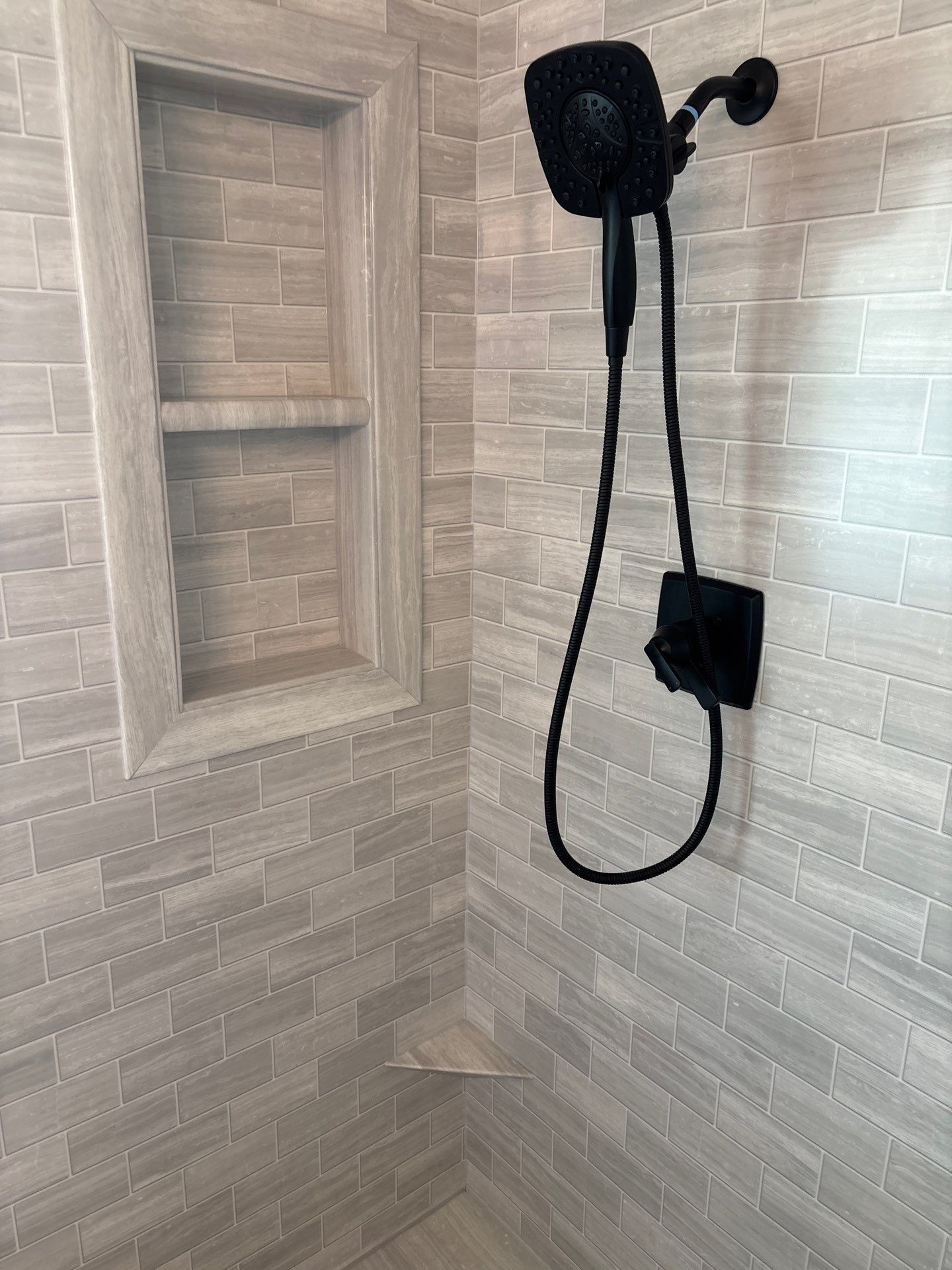 New walk in shower and tub in Kyle by Lane Lauritsen - The Hill Country, Texas