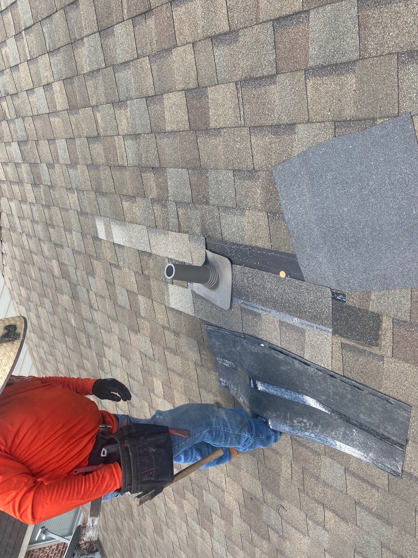 Hail Damage using Owen's Corning Duration (Lifetime) Shingles by Roof Repair Company