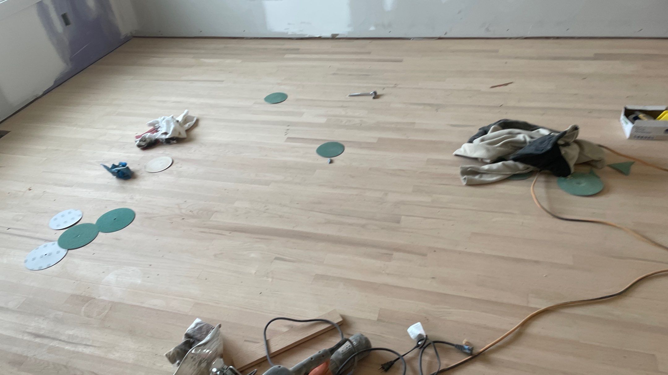 Remodeled Home with new tile floors, Showers and Refinished Oak Floors with stain and Waterbased Finish by Footprints Floors of Coastal Carolina