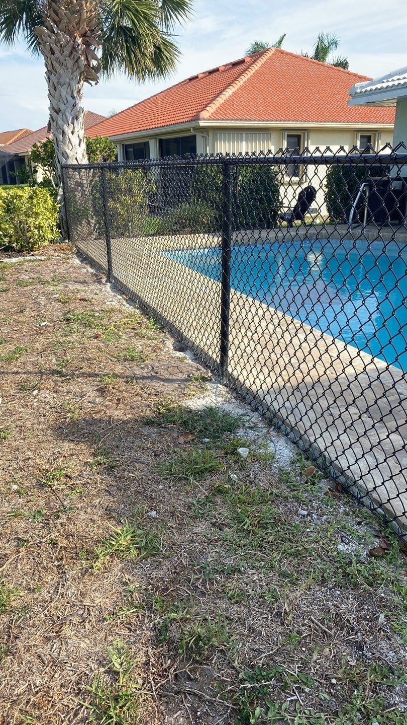 Chain-link Fence Installation using Coated Chain-link Fence by Asap fence and gates, LLC