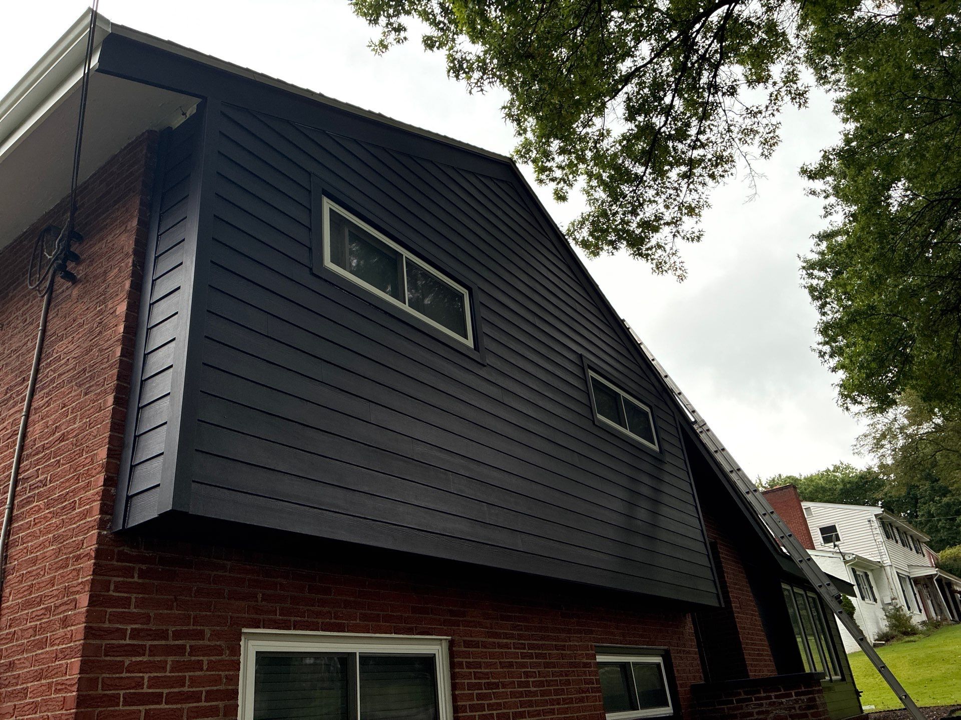 James Hardie Siding Replacement in Midnight Black by Ideal Siding Pittsburgh