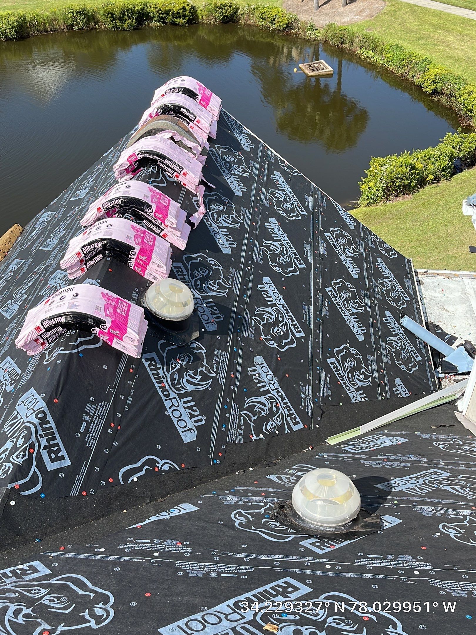 Residential Roofing Installation using Rhino Roof in Leland, NC by RGR Construction and Roofing, LLC