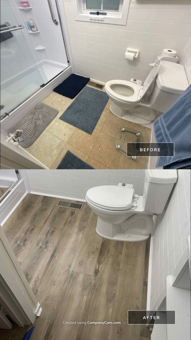 Bathroom Floor Installation by Axtra Hand