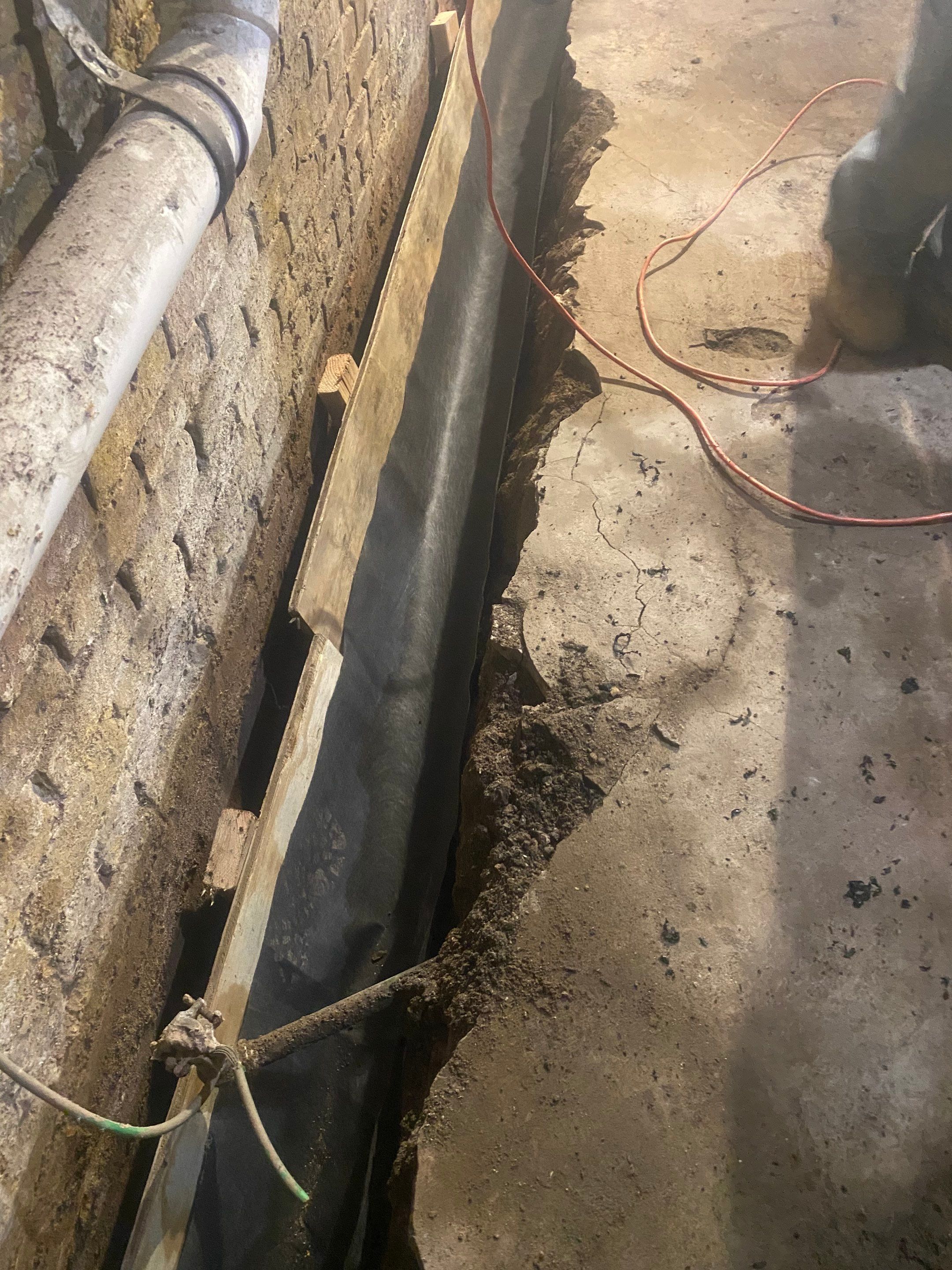 Interior French Drain & Wall Vapor Barrier in Newark, NJ  by Pure Service Pro, LLC 