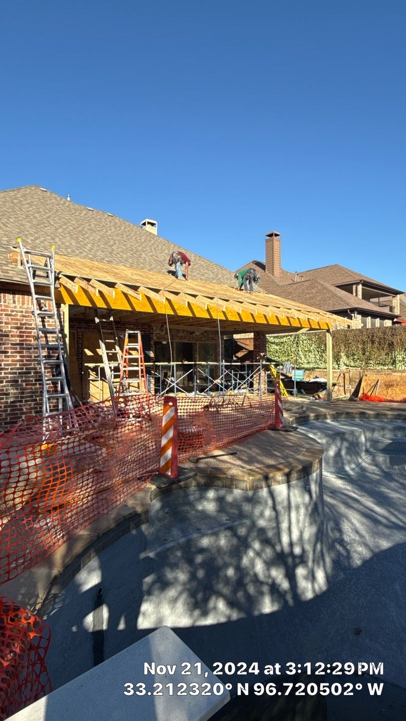 Patio & Pool bath addition by SLM General Contractors & Roofing