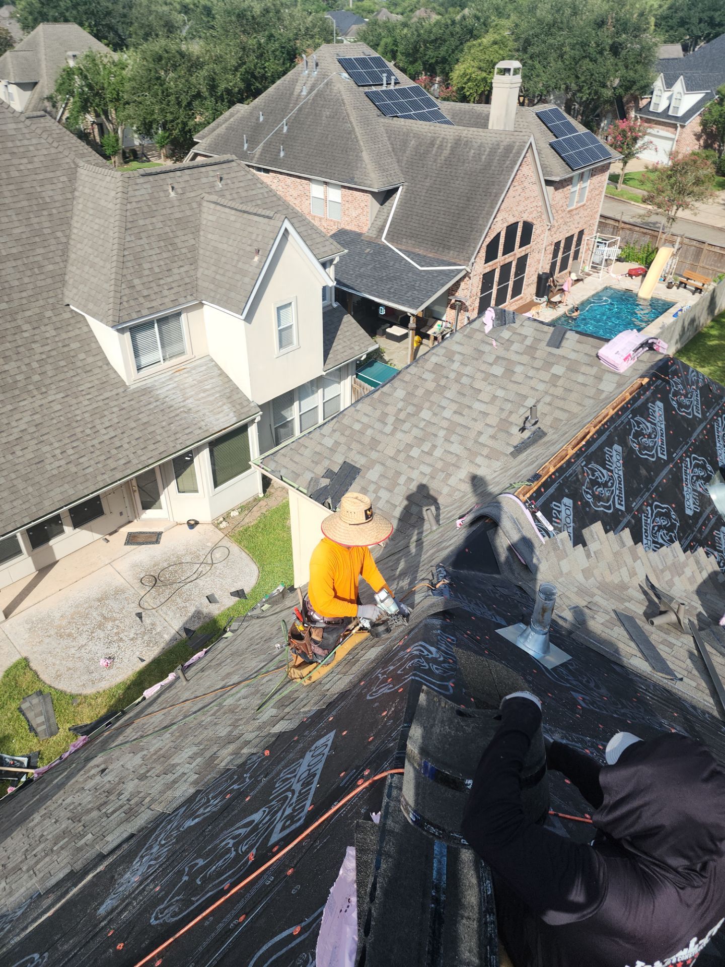 Residential Roofing Installation using Owen's Corning Duration (Lifetime) Shingles by Roof Repair Company