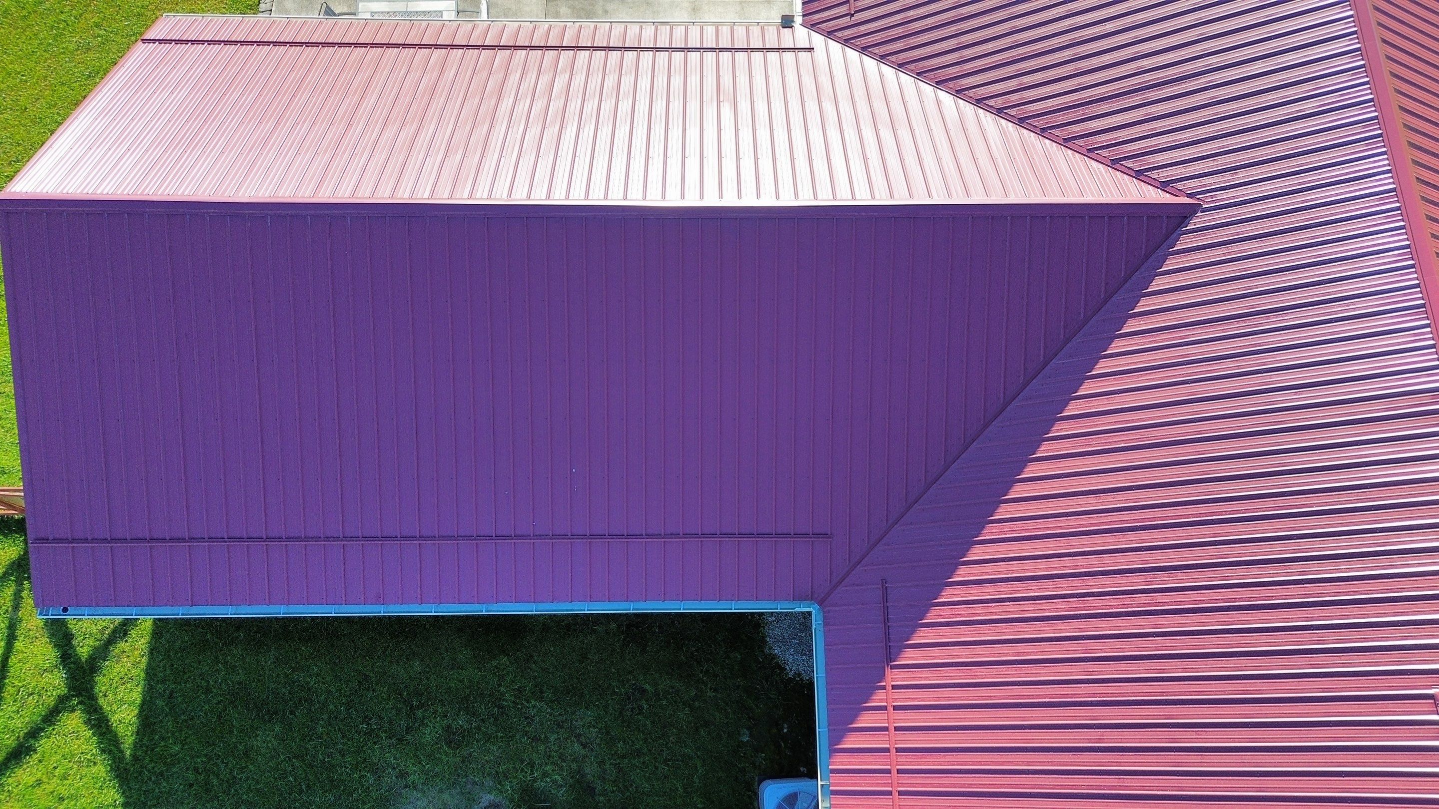 Residential Roofing Installation using Performance Panel Metal - Burgandy by RoofX 
