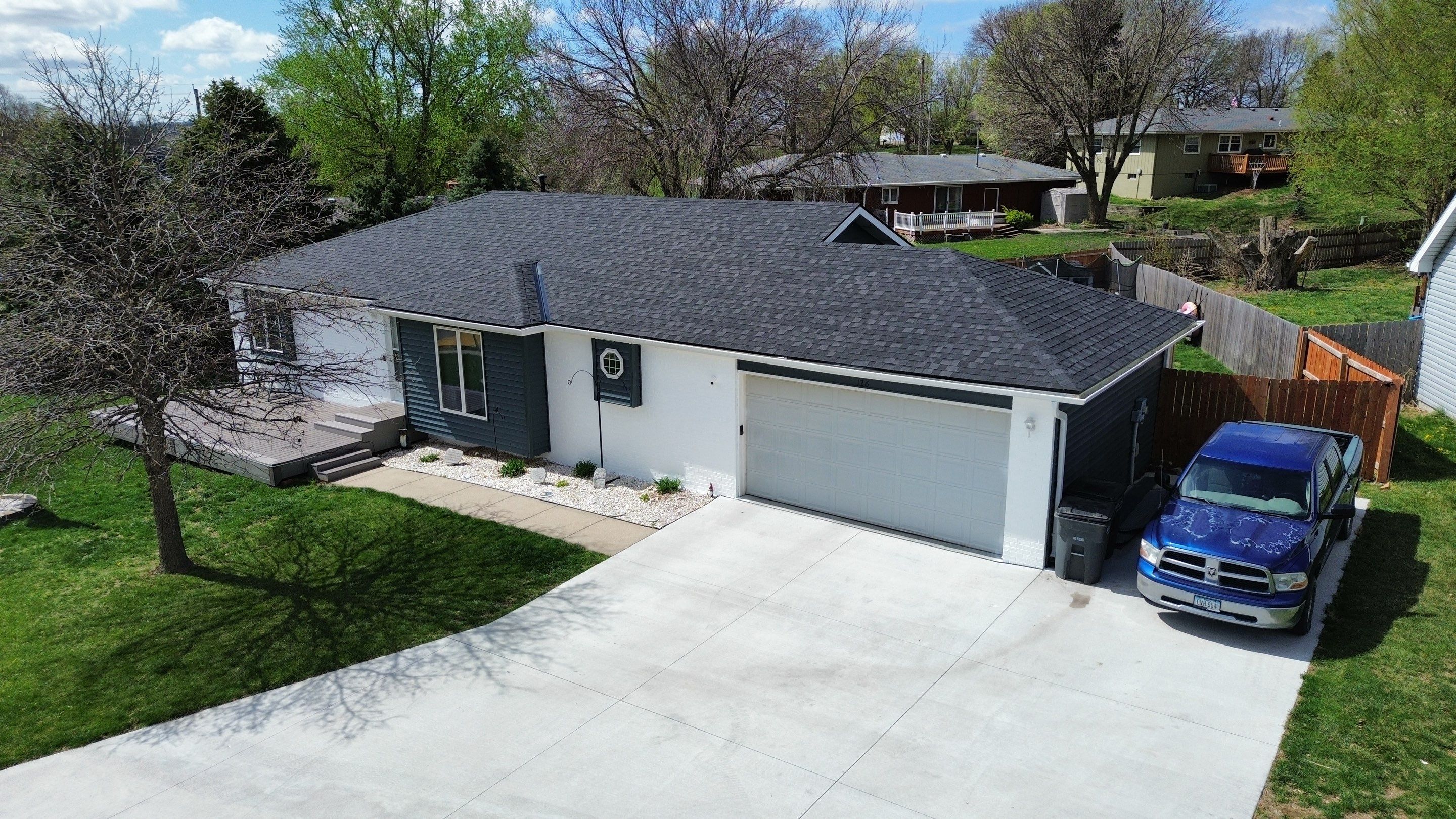 Roofing / Siding / Gutters using IKO Dynasty Granite Black / Norandex Siding by Lightning Exteriors
