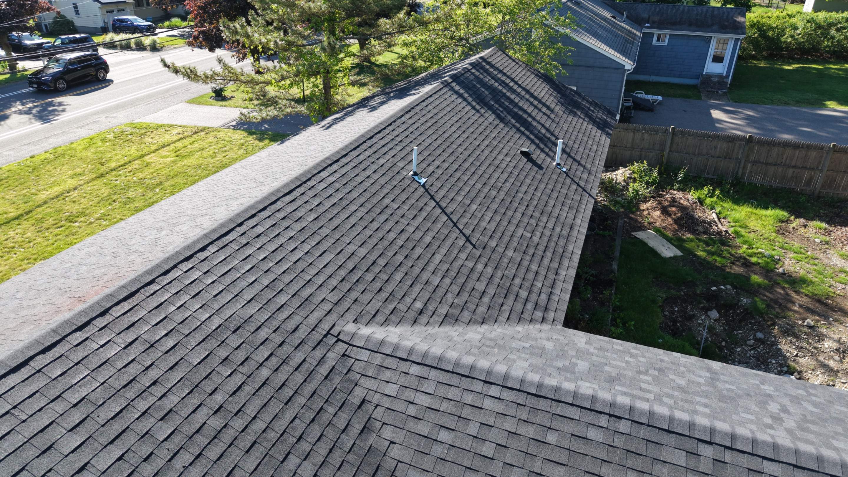 Two-Structure Roof Replacement – Owens Corning Duration, Onyx Black by JOHNNYS PRO