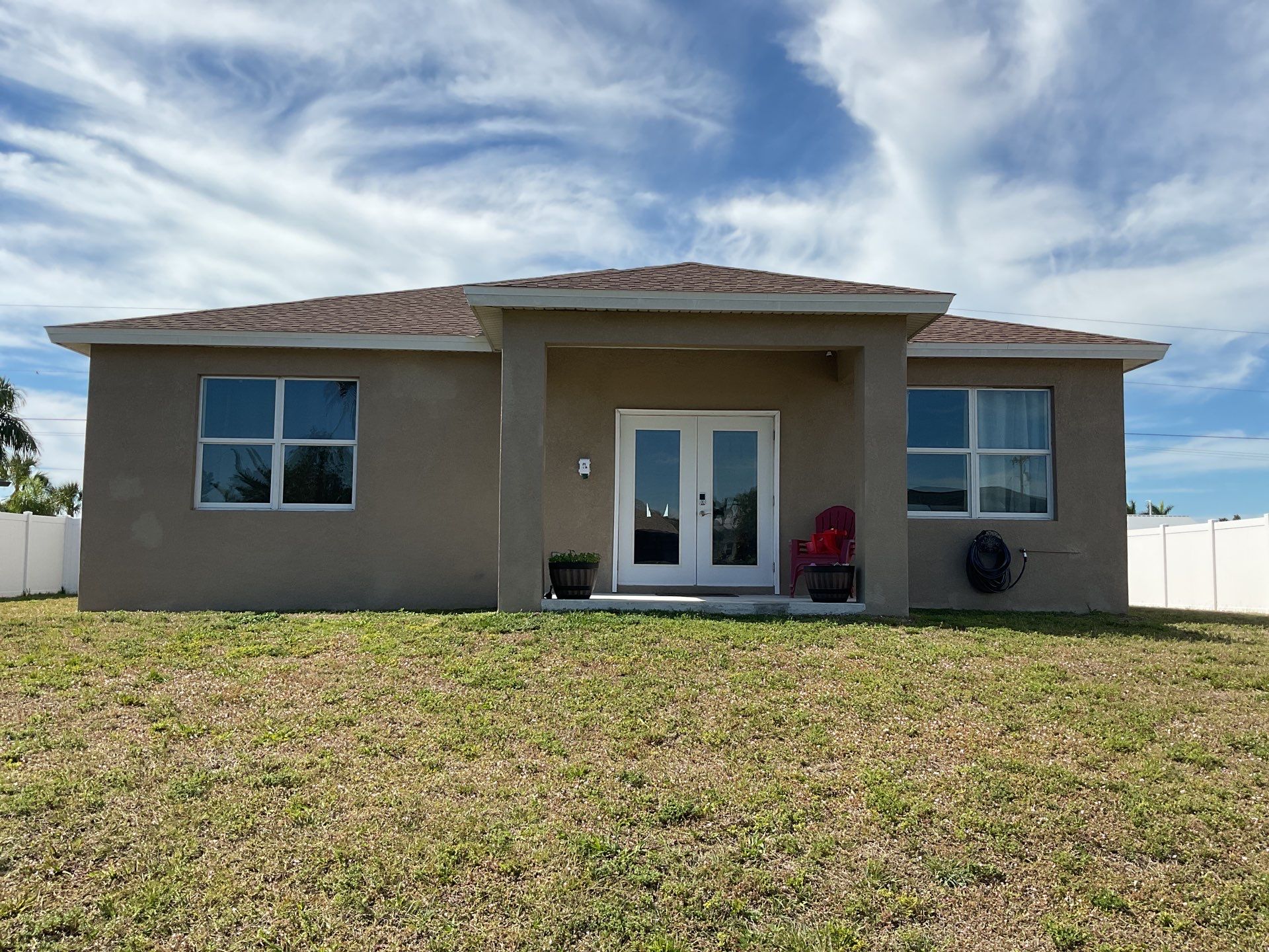 Royal Brown Seamless Gutters in Cape Coral FL by Gutter Professors