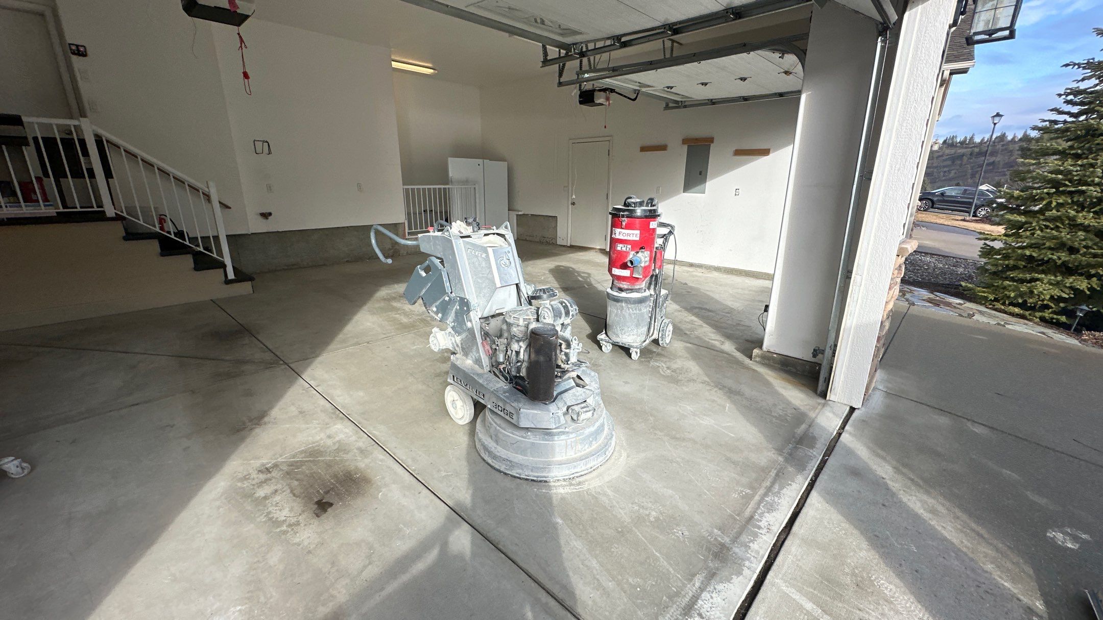 Garage Transformation using Slate Stone by Croc Coatings, LLC