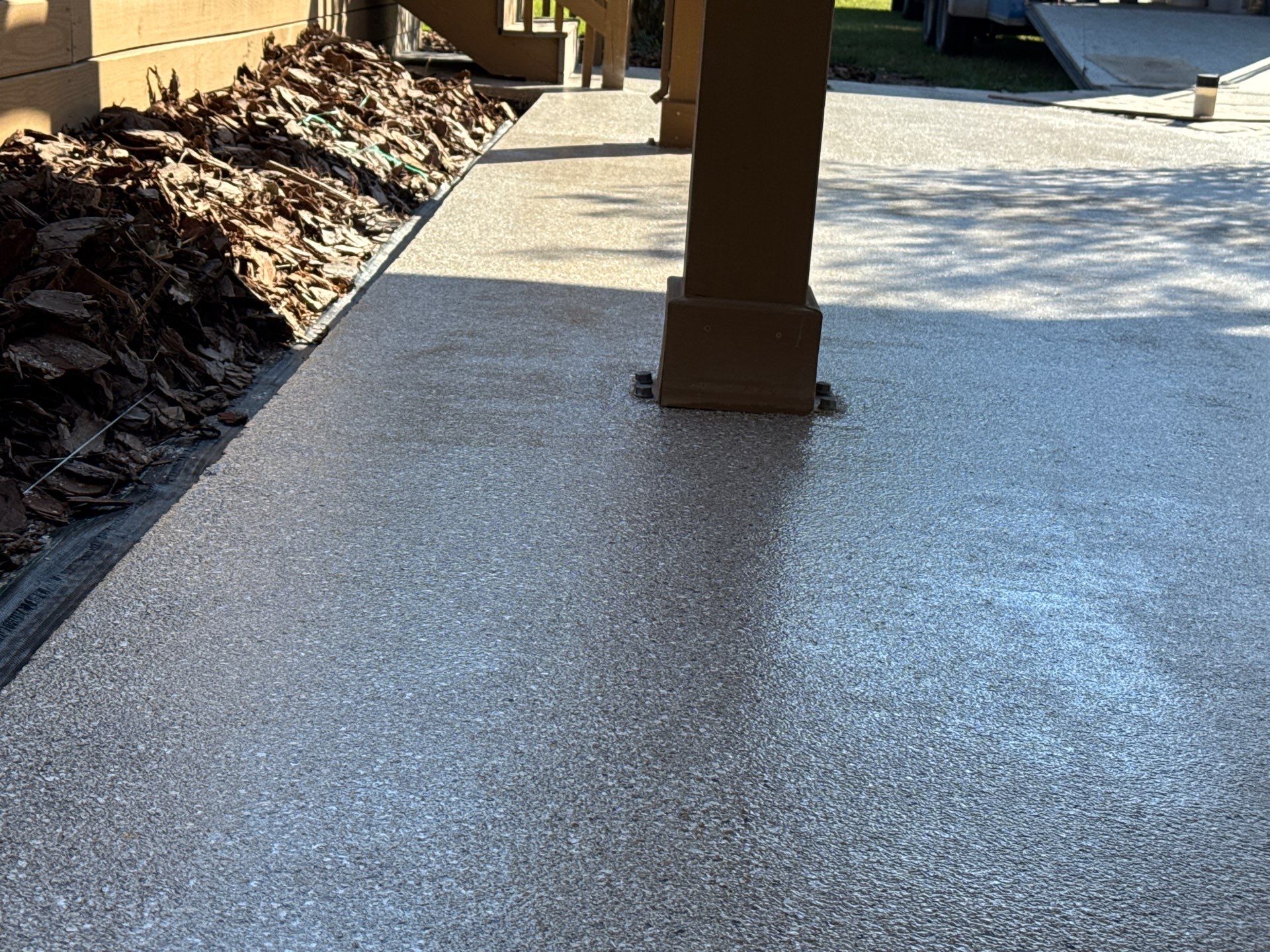 Patio  in Newberry, FL in Hybrid Claystone by Cross Creek Concrete Coatings