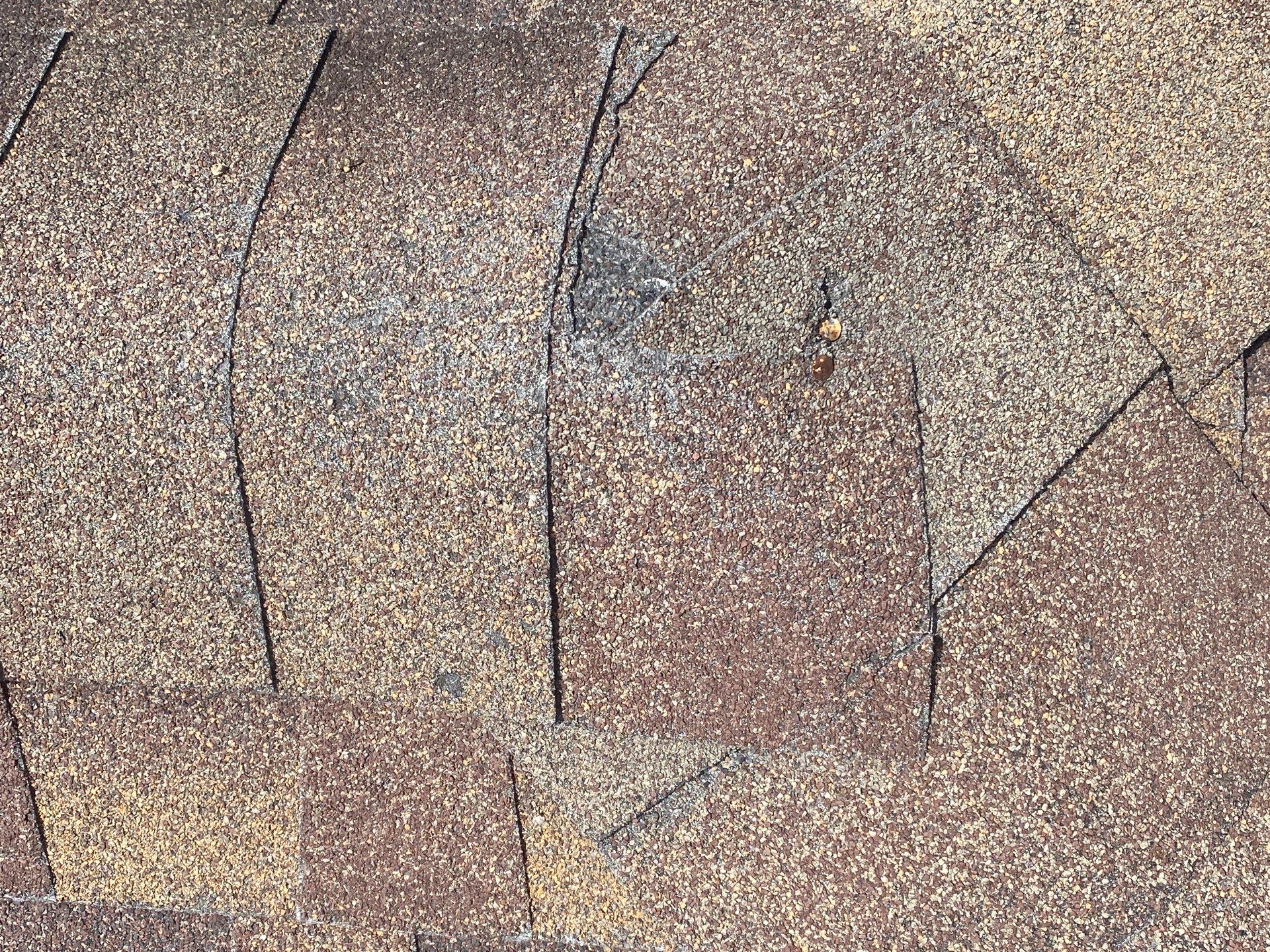 Hail Damage using Owen's Corning Duration (Lifetime) Shingles by Roof Repair Company