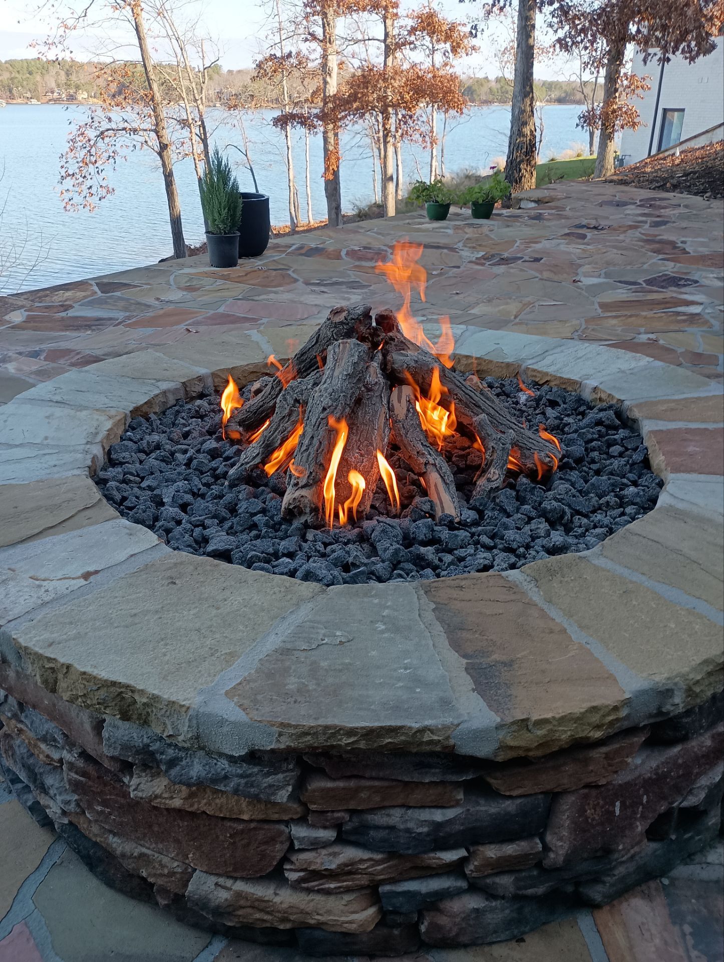 Outdoor Log Set Installation by Smucker Mechanical