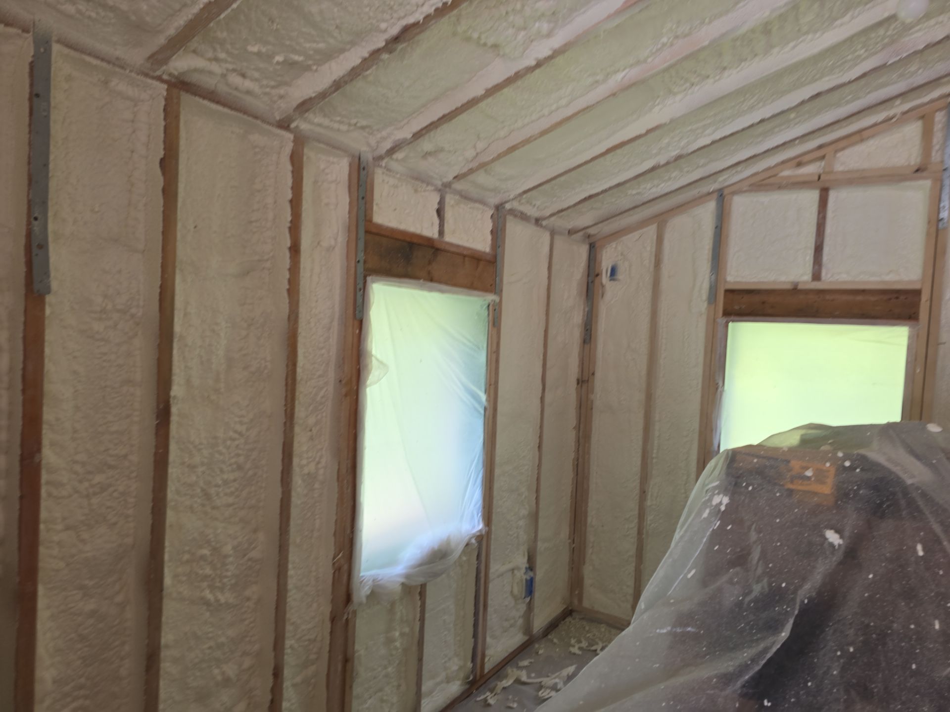 Attic Insulation using Closed Cell Spray Foam by NYS Foam & Energy
