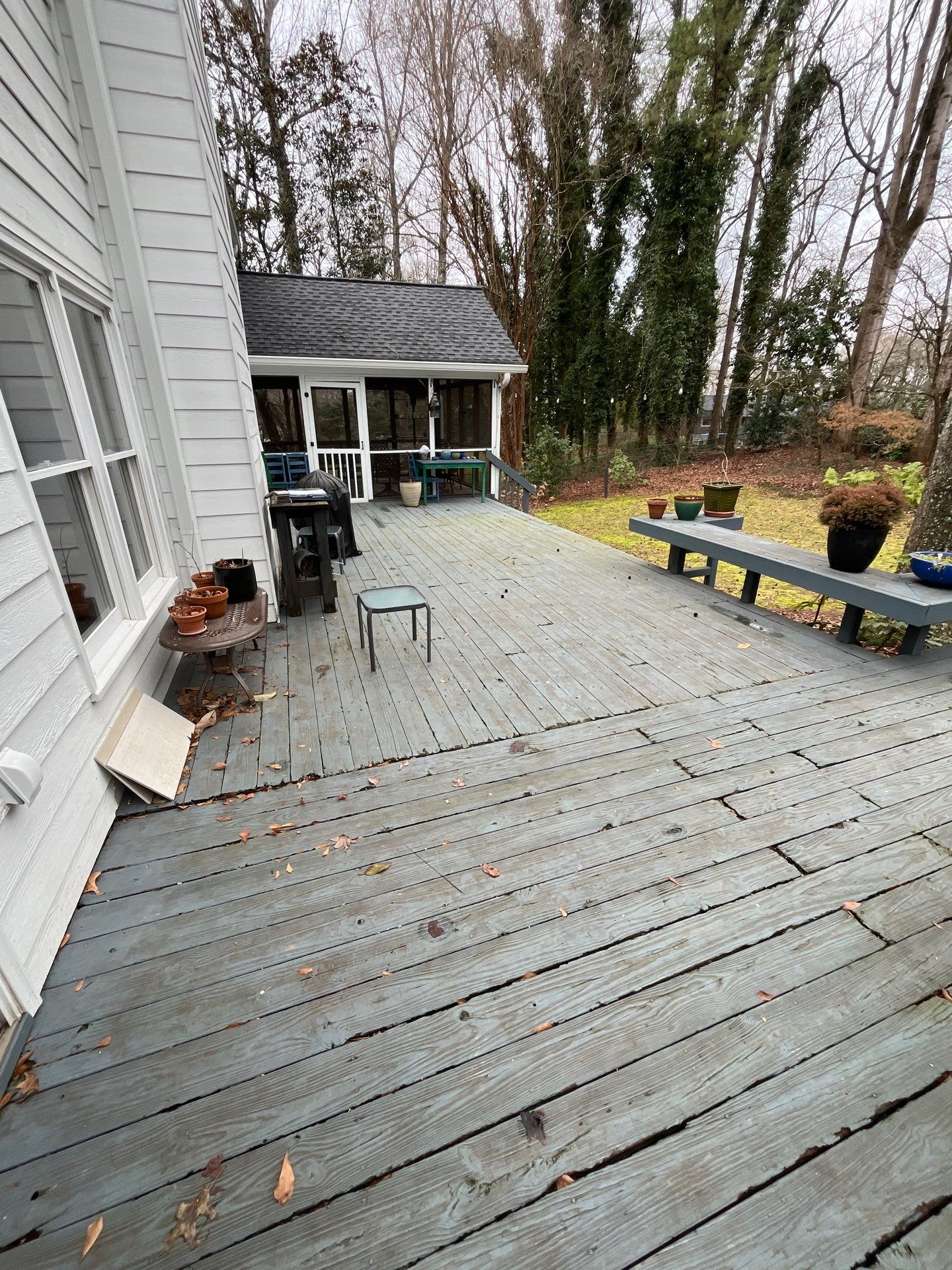 Deck Resurface using Deckorators Voyage Series and ALX Contemporary Cable Railing by Nelson Exteriors 